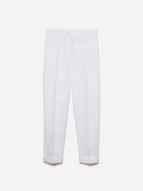 White cigarette trousers White cigarette trousers - women's skinny fit trousers | Sisley