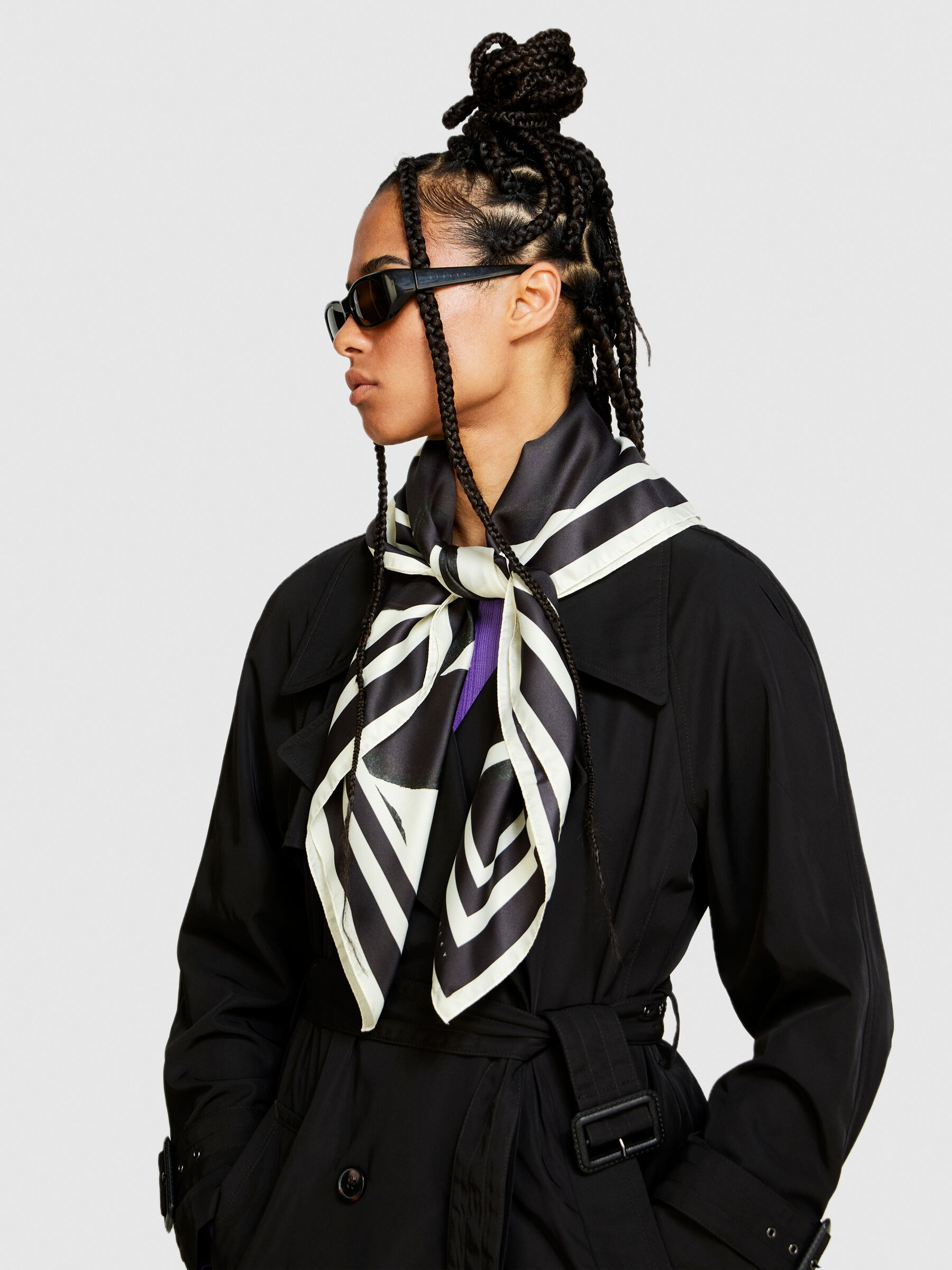 Printed square scarf Women image number null