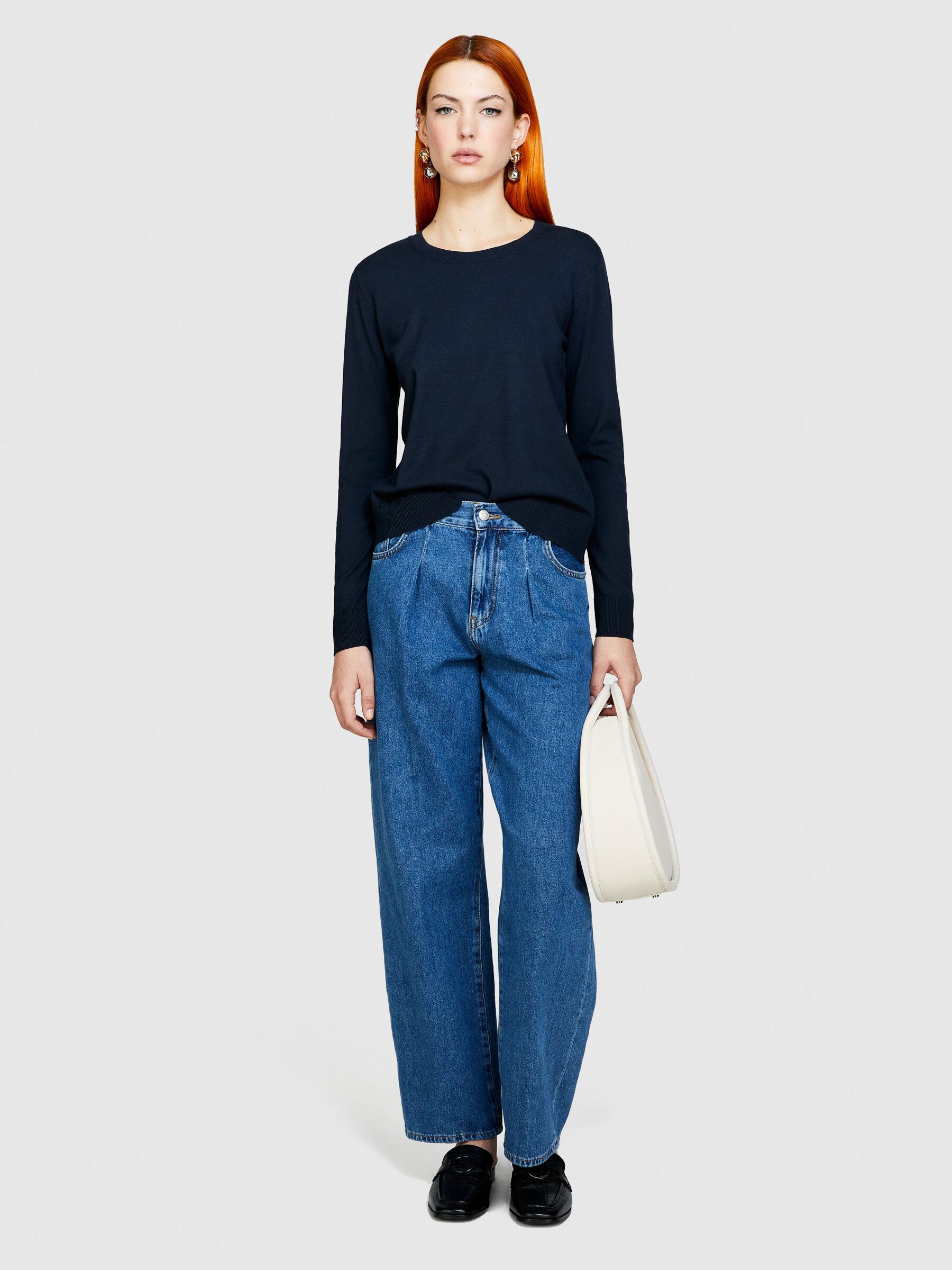 Solid colored sweater Women image number null