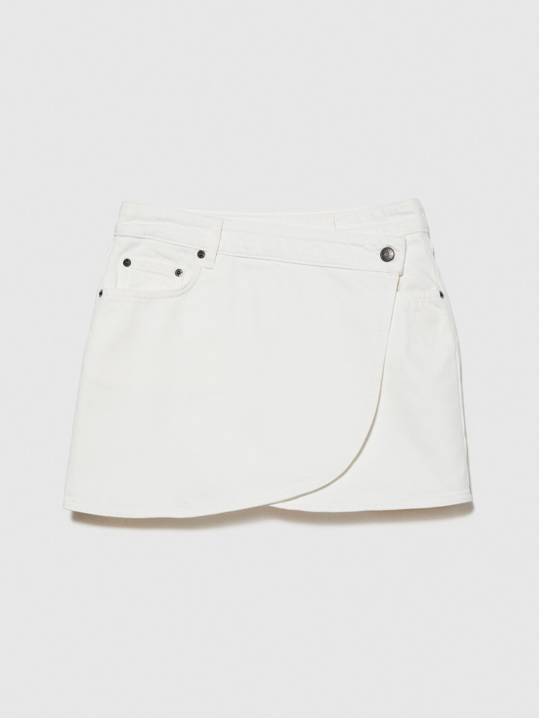 Denim mini skirt White Sisley