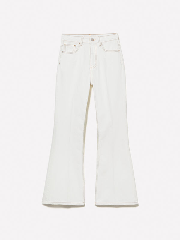 White bootcut jeans - women's bootcut & flared jeans | Sisley