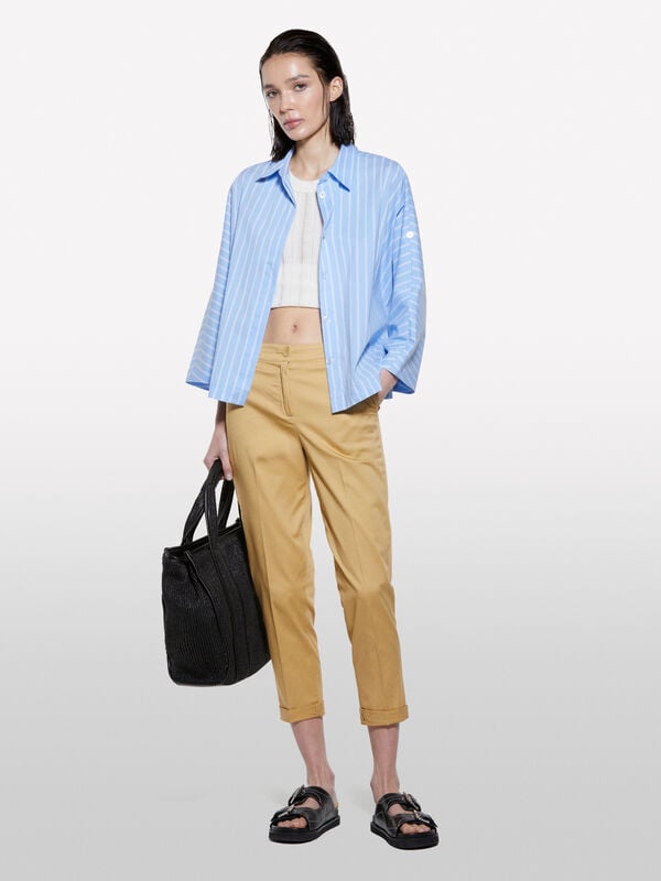 Mustard cigarette trousers Mustard cigarette trousers - women's skinny fit trousers | Sisley
