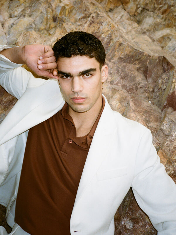 Cream white single-breasted blazer  - men's blazers | Sisley