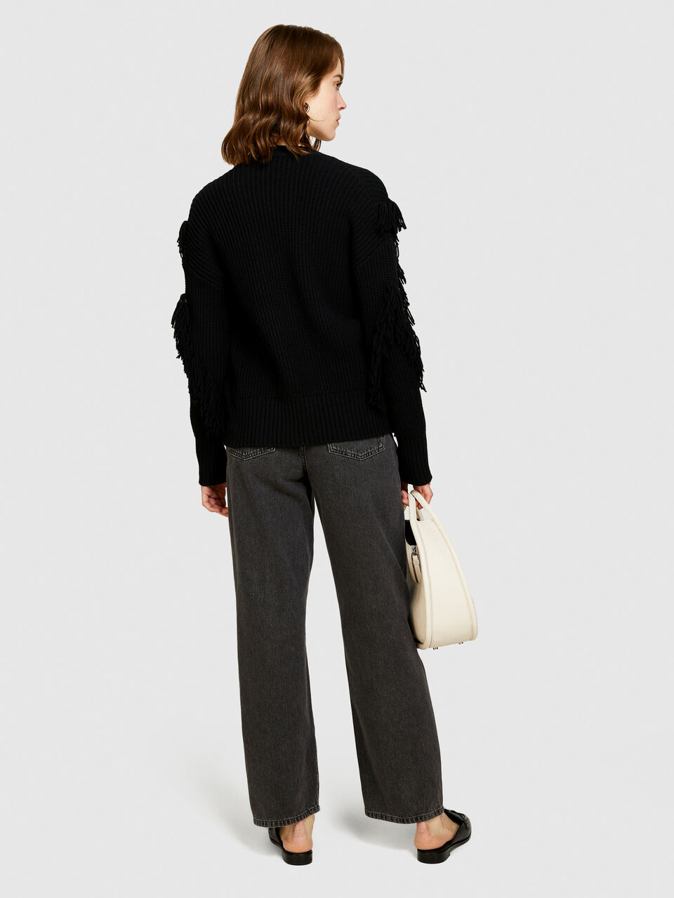 Maxi cardigan with fringe Women image number null