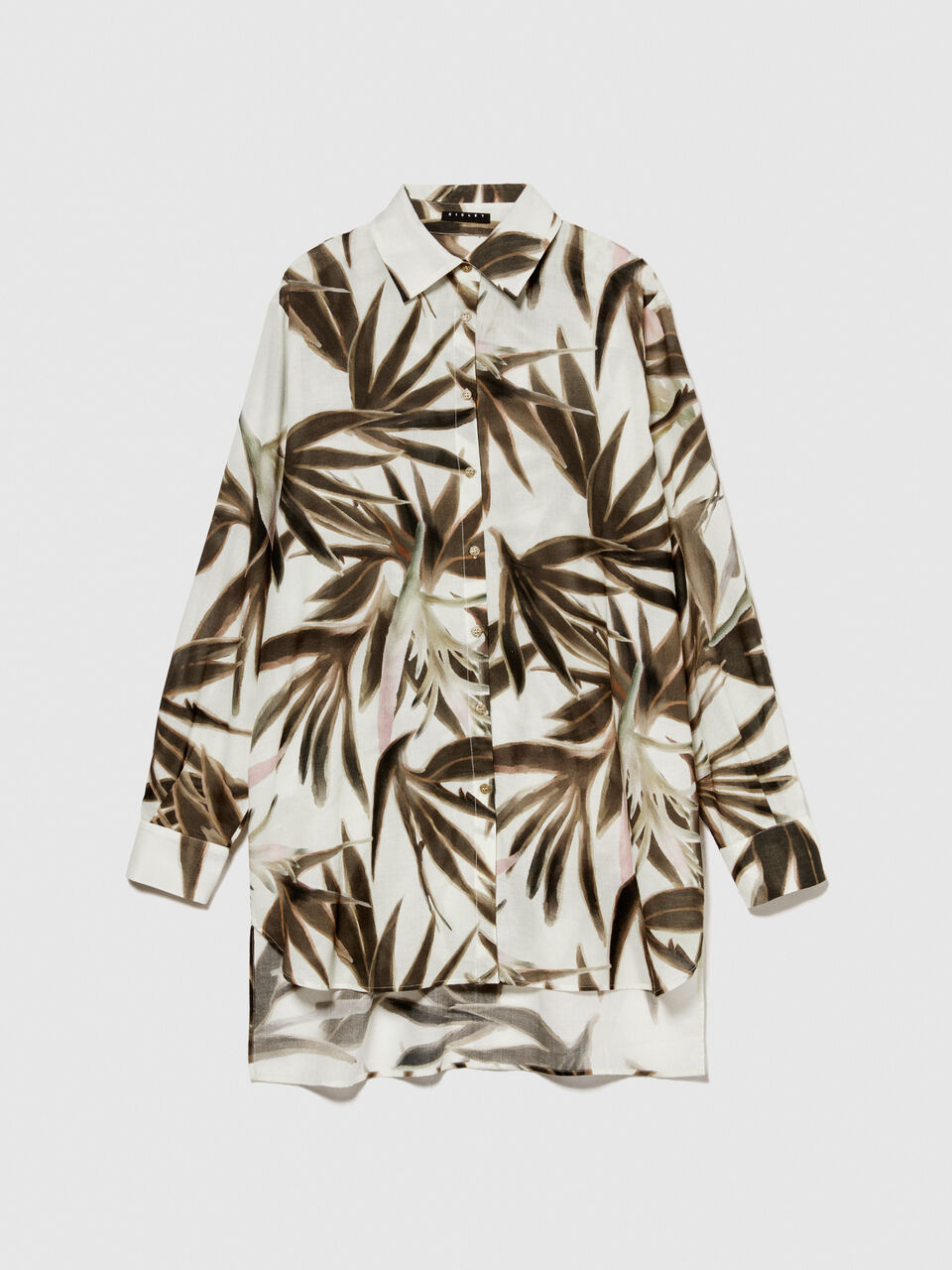 Oversized printed shirt Women image number null