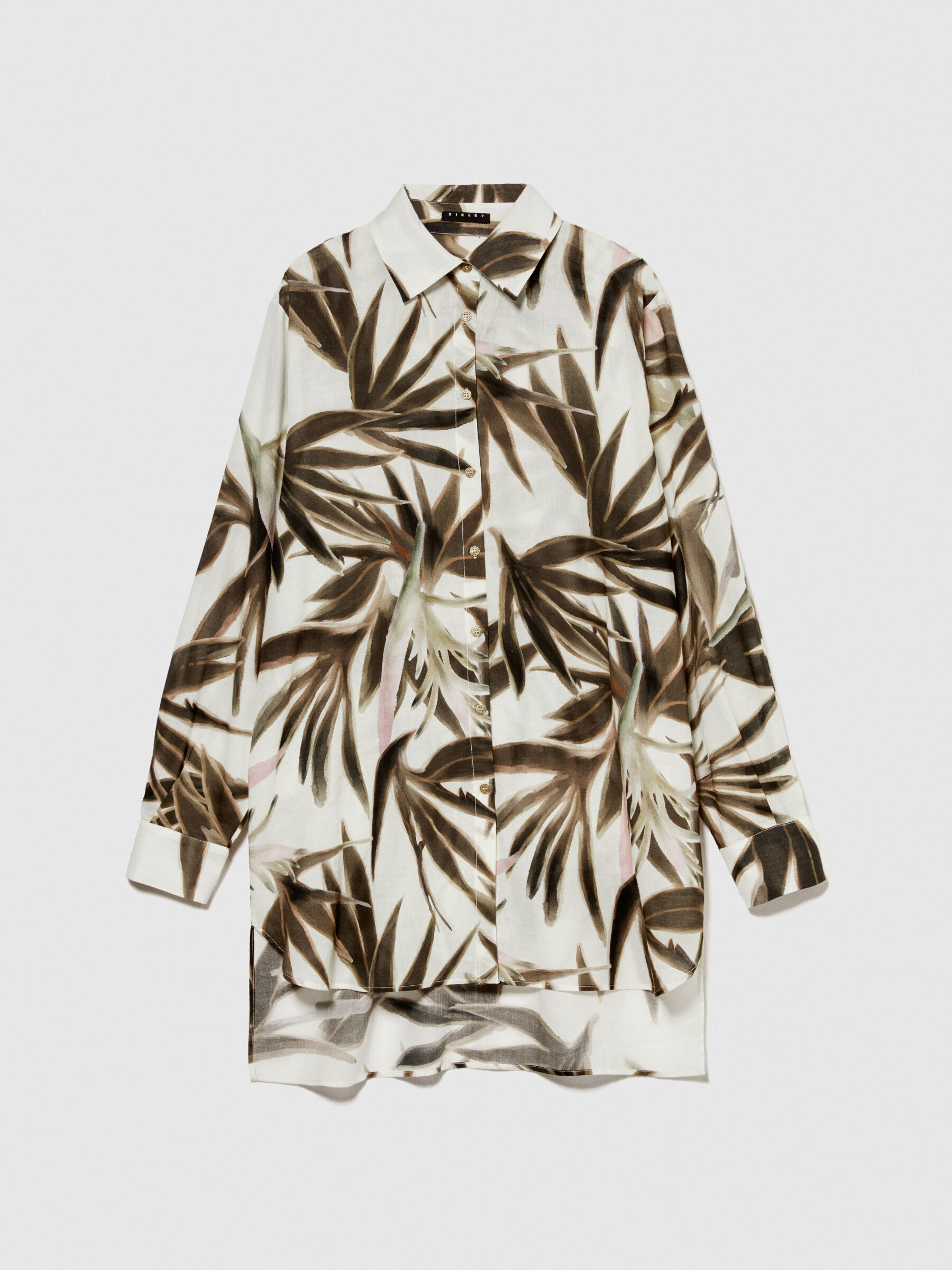 Oversized printed shirt Women image number null