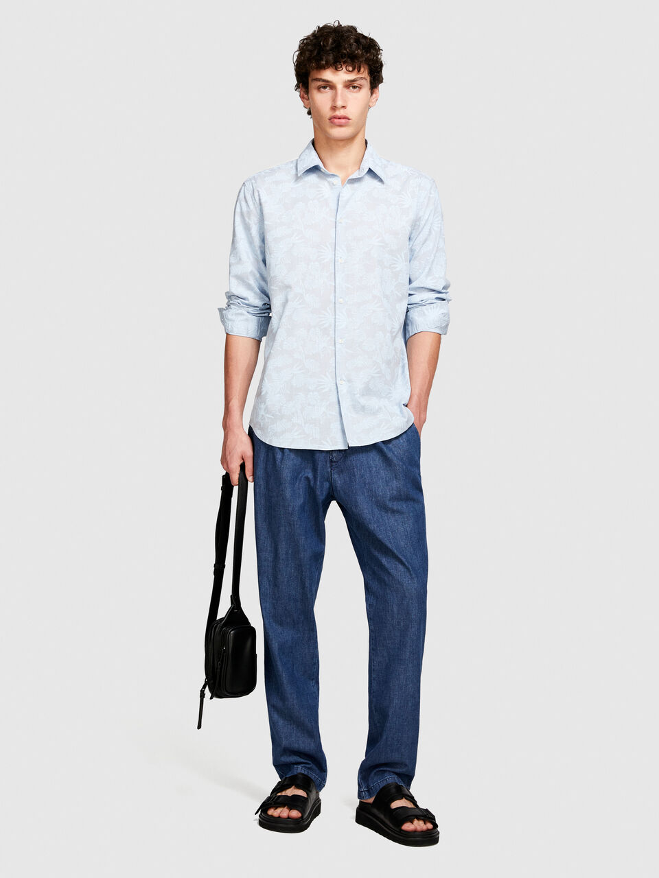 Trousers in chambray Men image number null