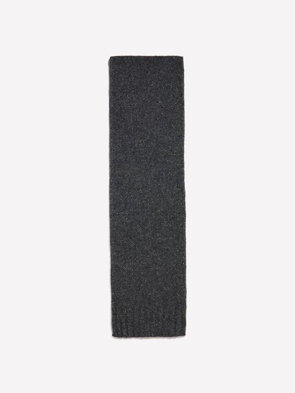 Gray knit scarf - men's scarves and foulards | Sisley