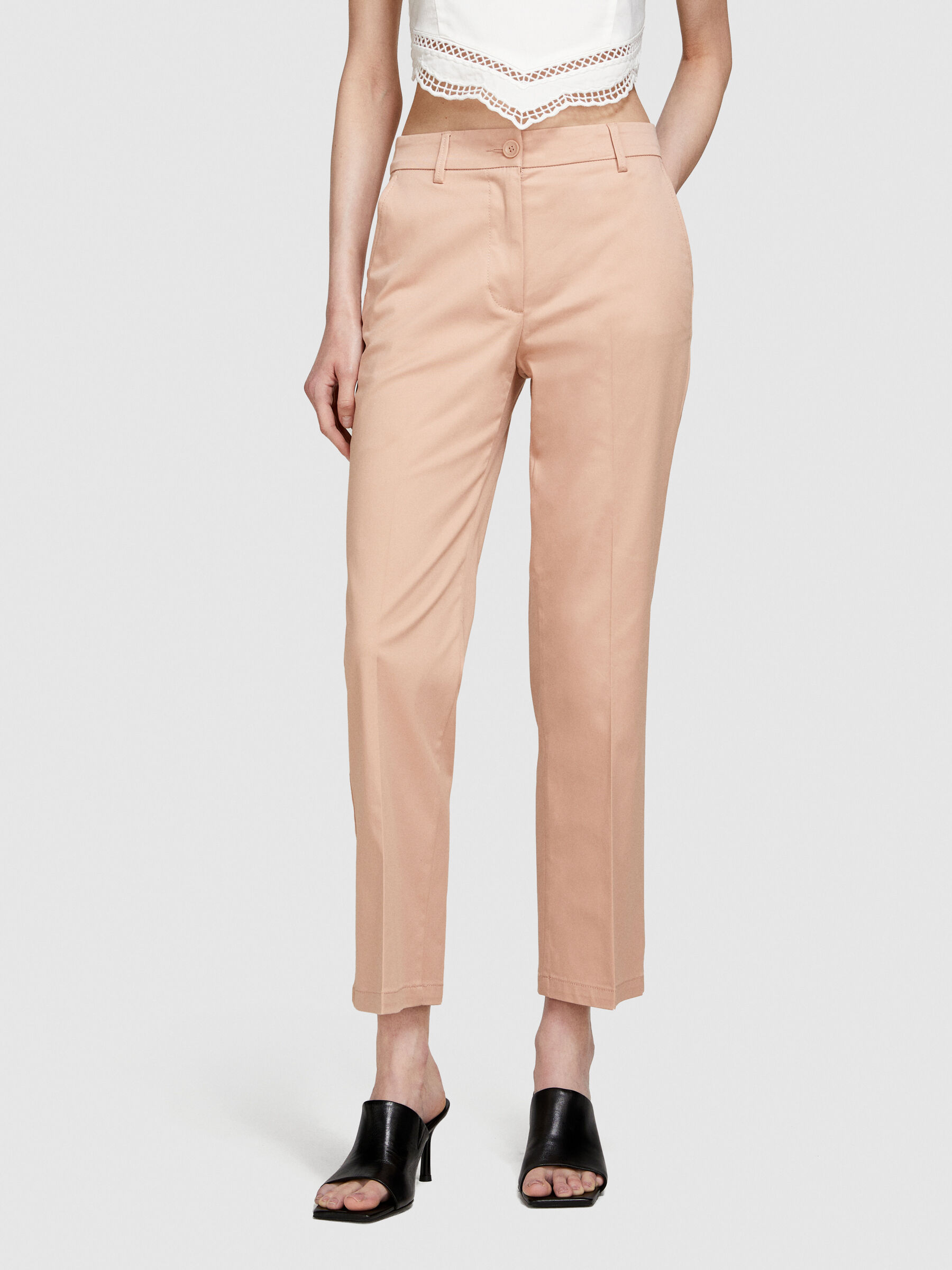 Cropped flared trousers Women image number null