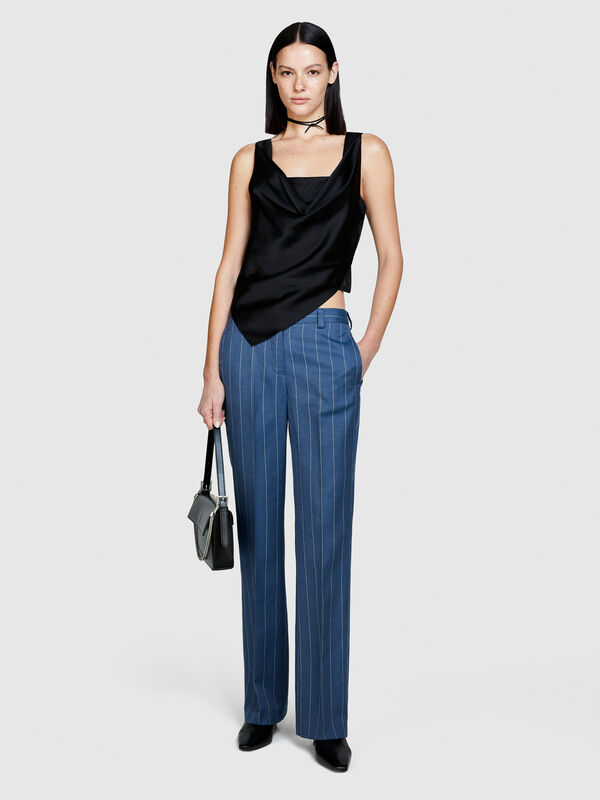 Tweed trousers - women's flared trousers | Sisley
