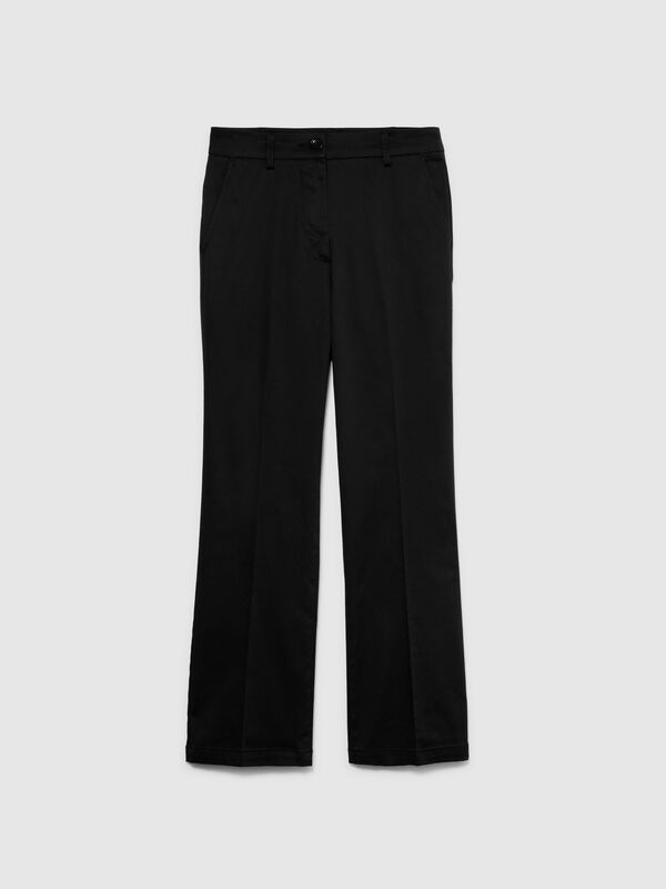 Cropped flared trousers - women's flared trousers | Sisley