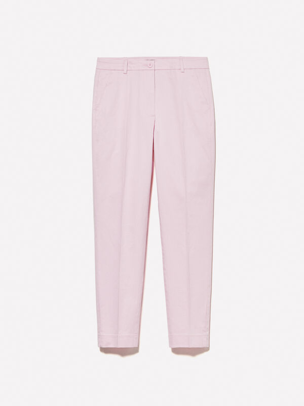 Pink regular fit chinos  - women's chino trousers | Sisley