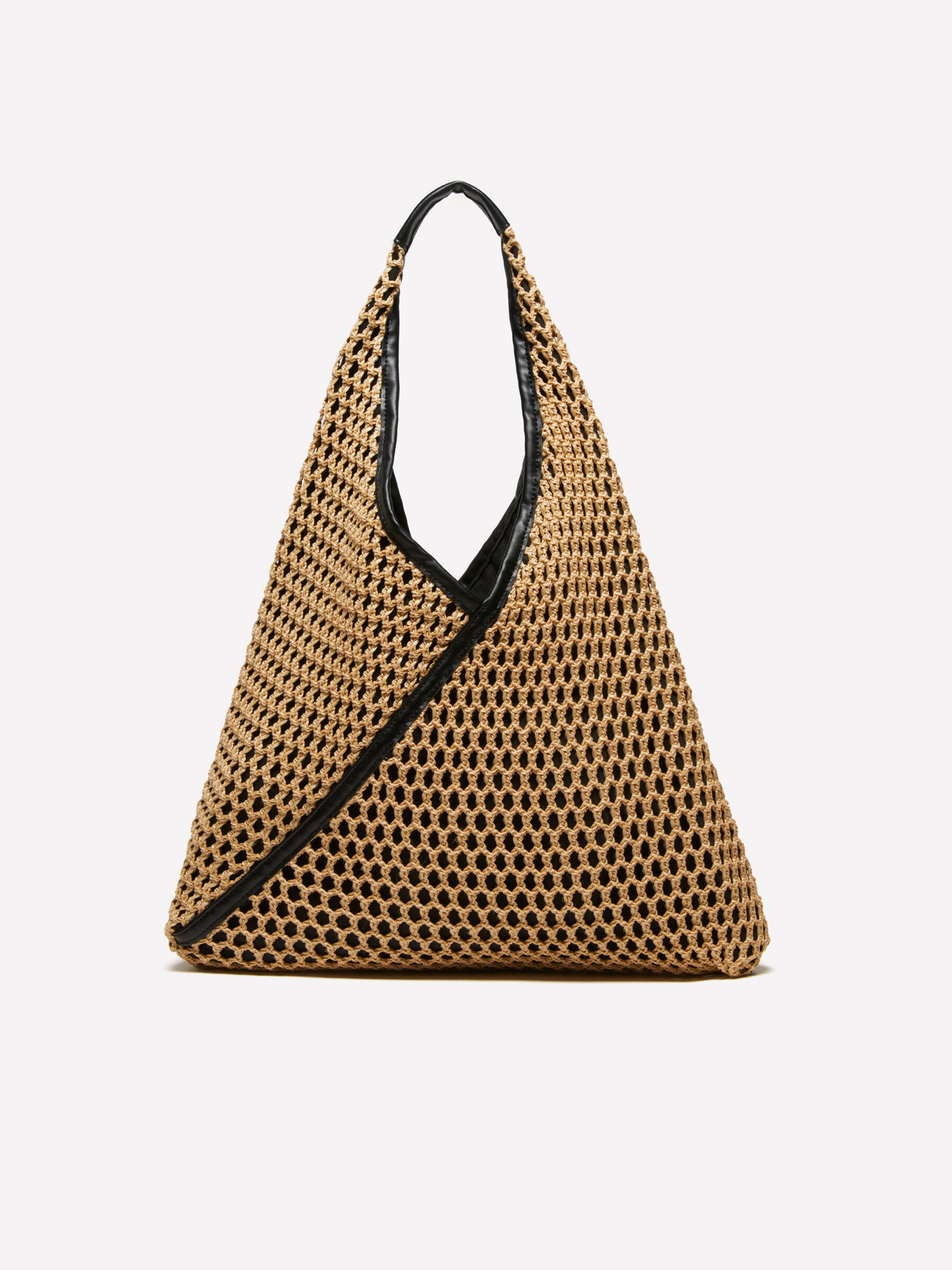 ◇ILLIGO◇ Soft shirring big bag beige Beige maxi crochet look bag , Beige - Sisley