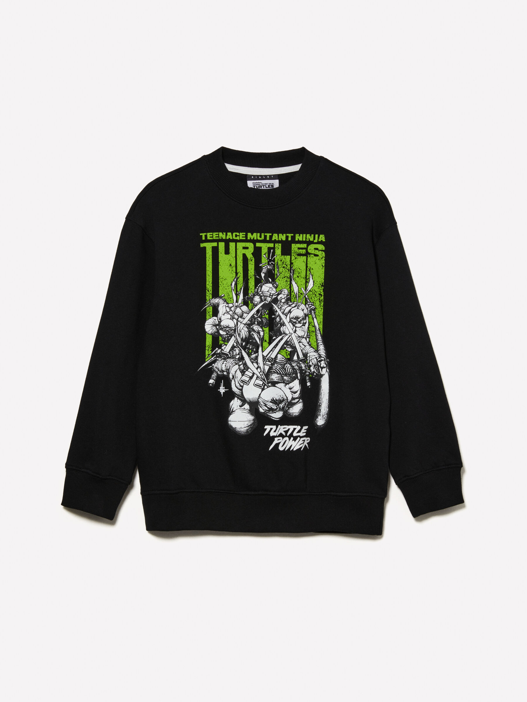 Black sweatshirt with Teenage Mutant Ninja Turtles print