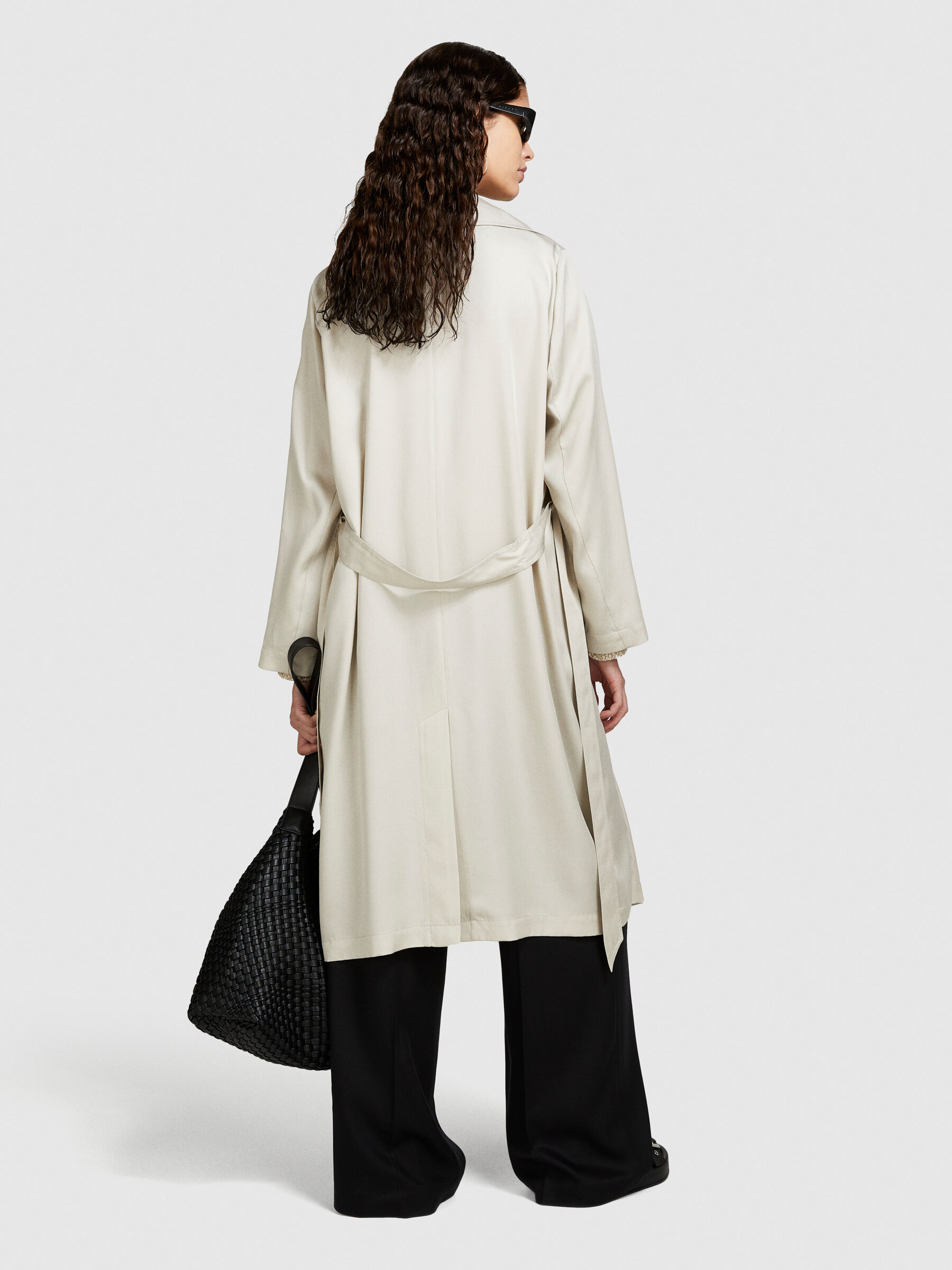 Flowy trench coat Women image number null