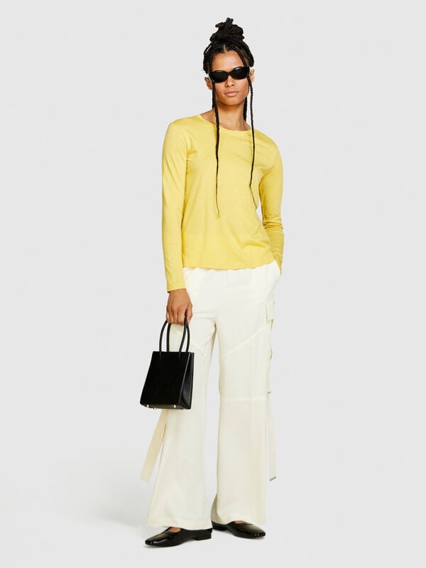 Long sleeve crew neck t-shirt Long sleeve crew neck t-shirt - women's long sleeve t-shirts | Sisley