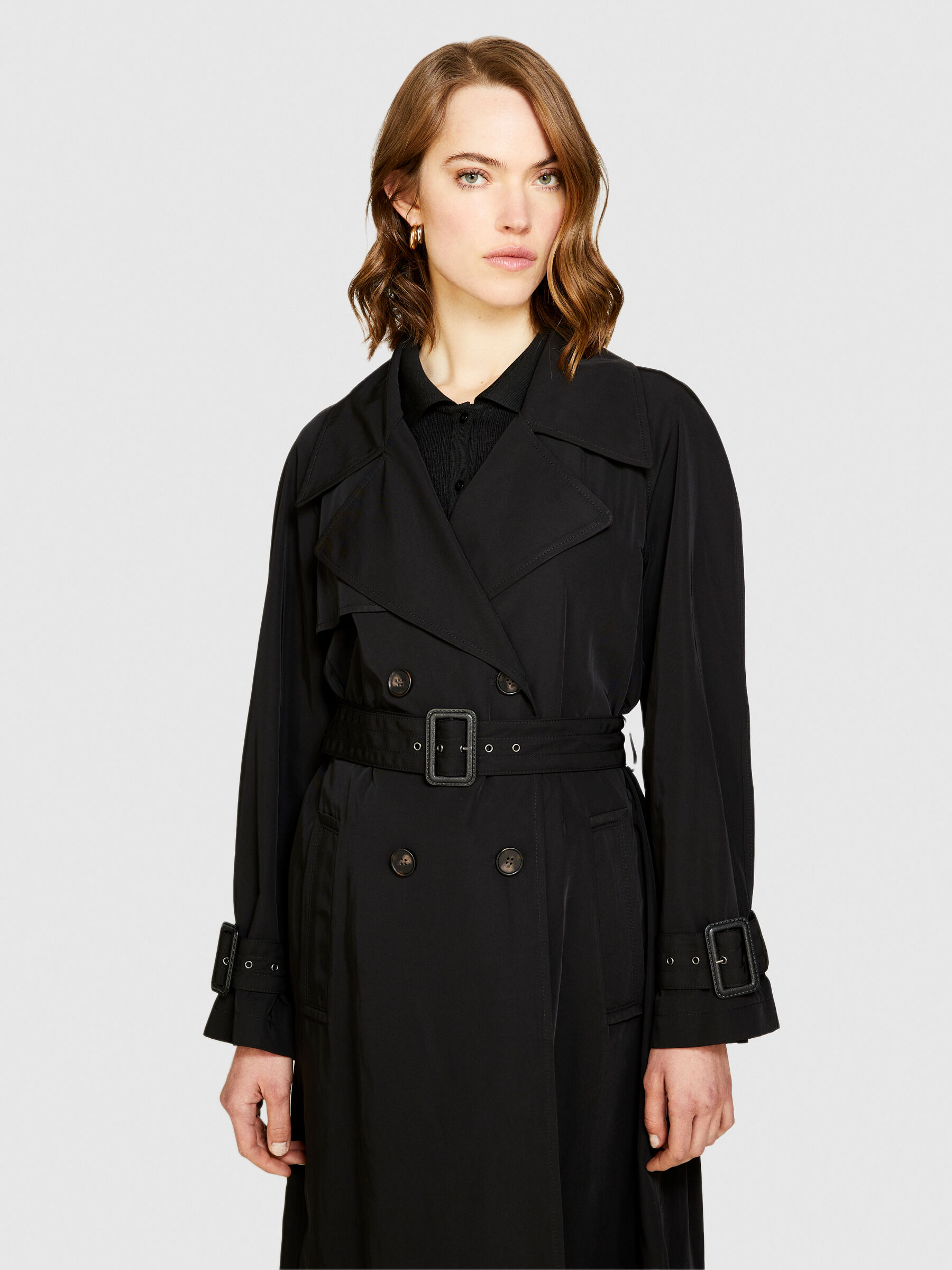 Glossy trench coat deals