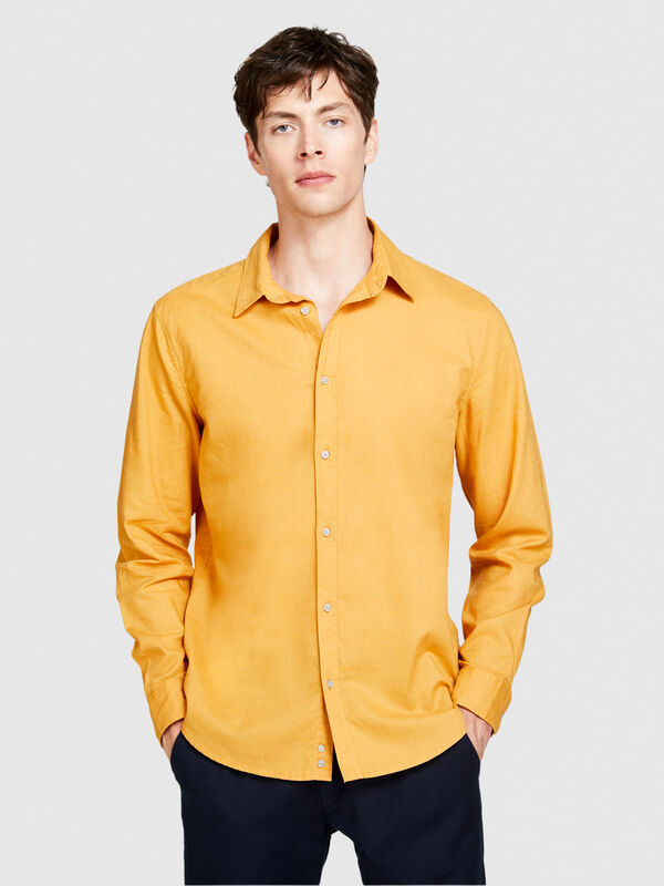 Shirt made from linen blend - men's linen shirts | Sisley
