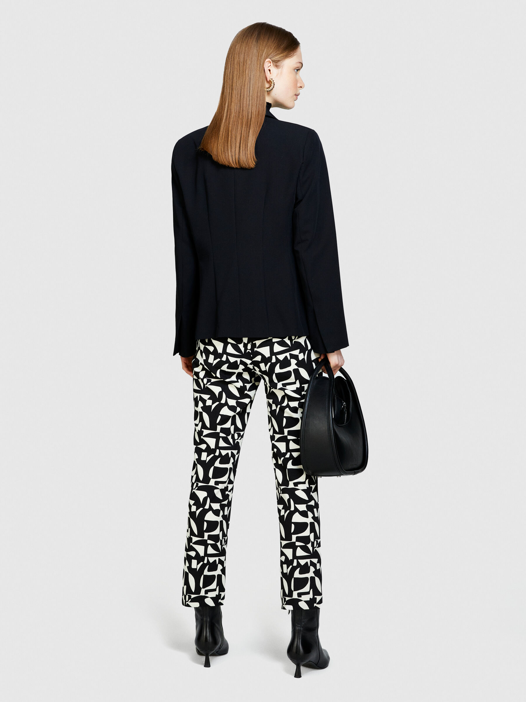 Printed cigarette trousers Women image number null