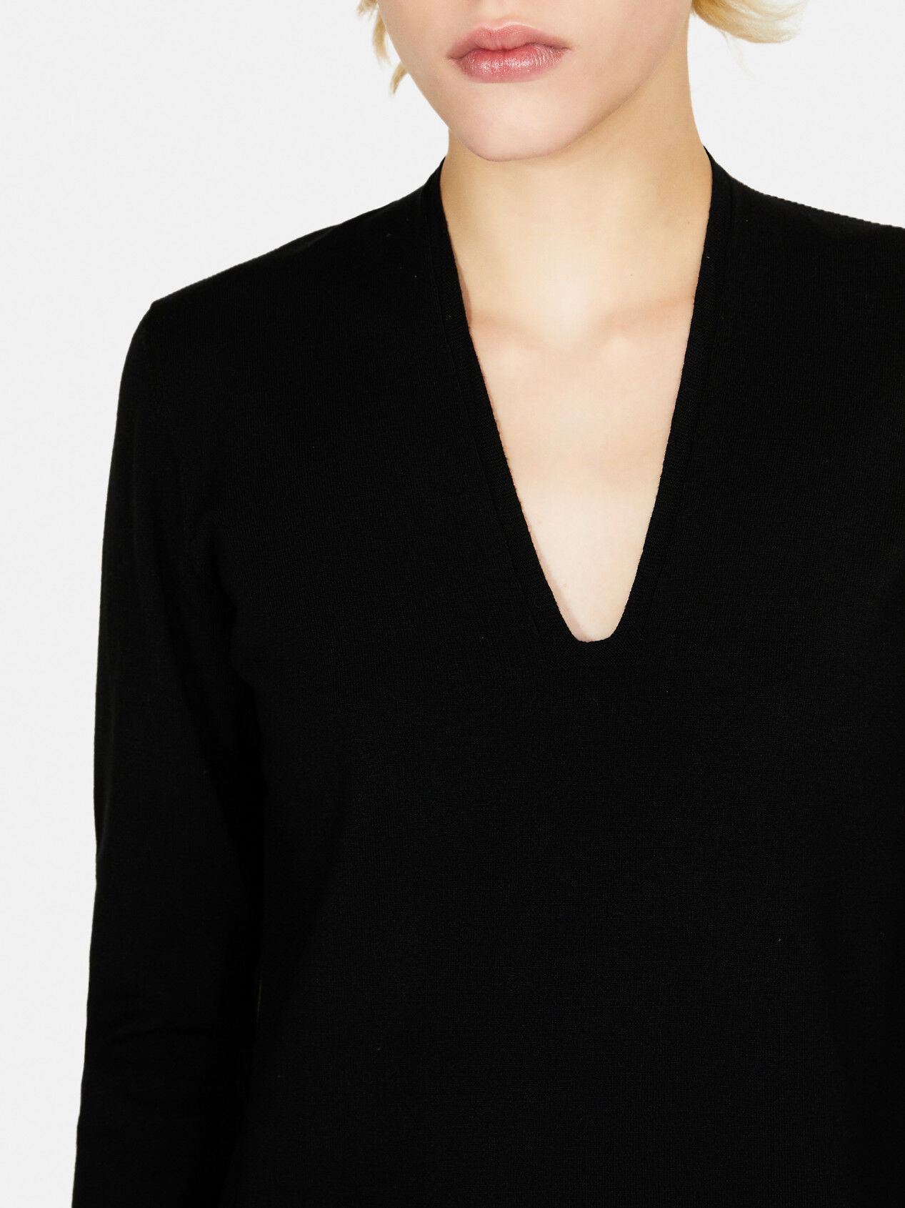 Plunging hotsell neckline sweater