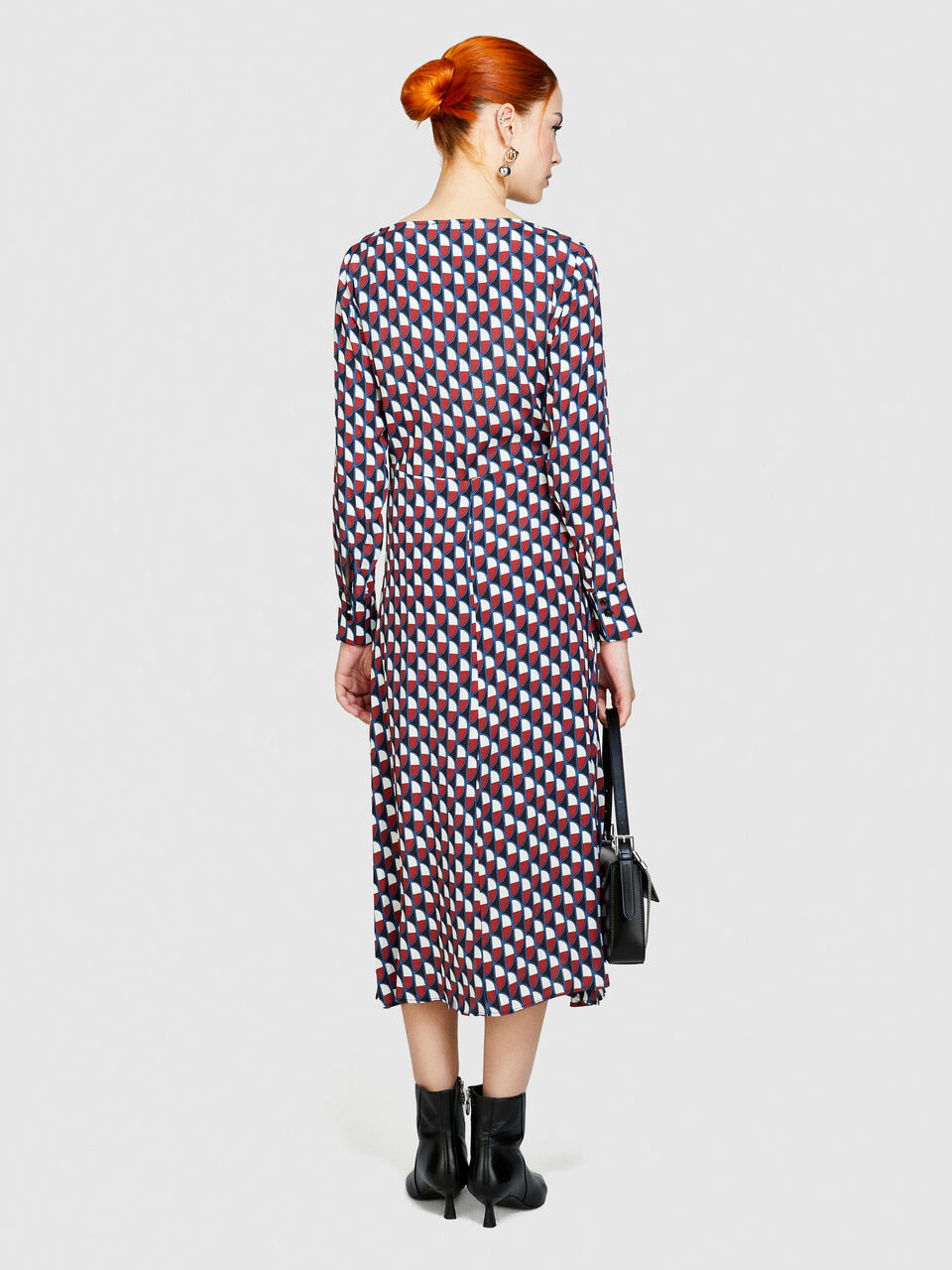 Long printed dress Women image number null