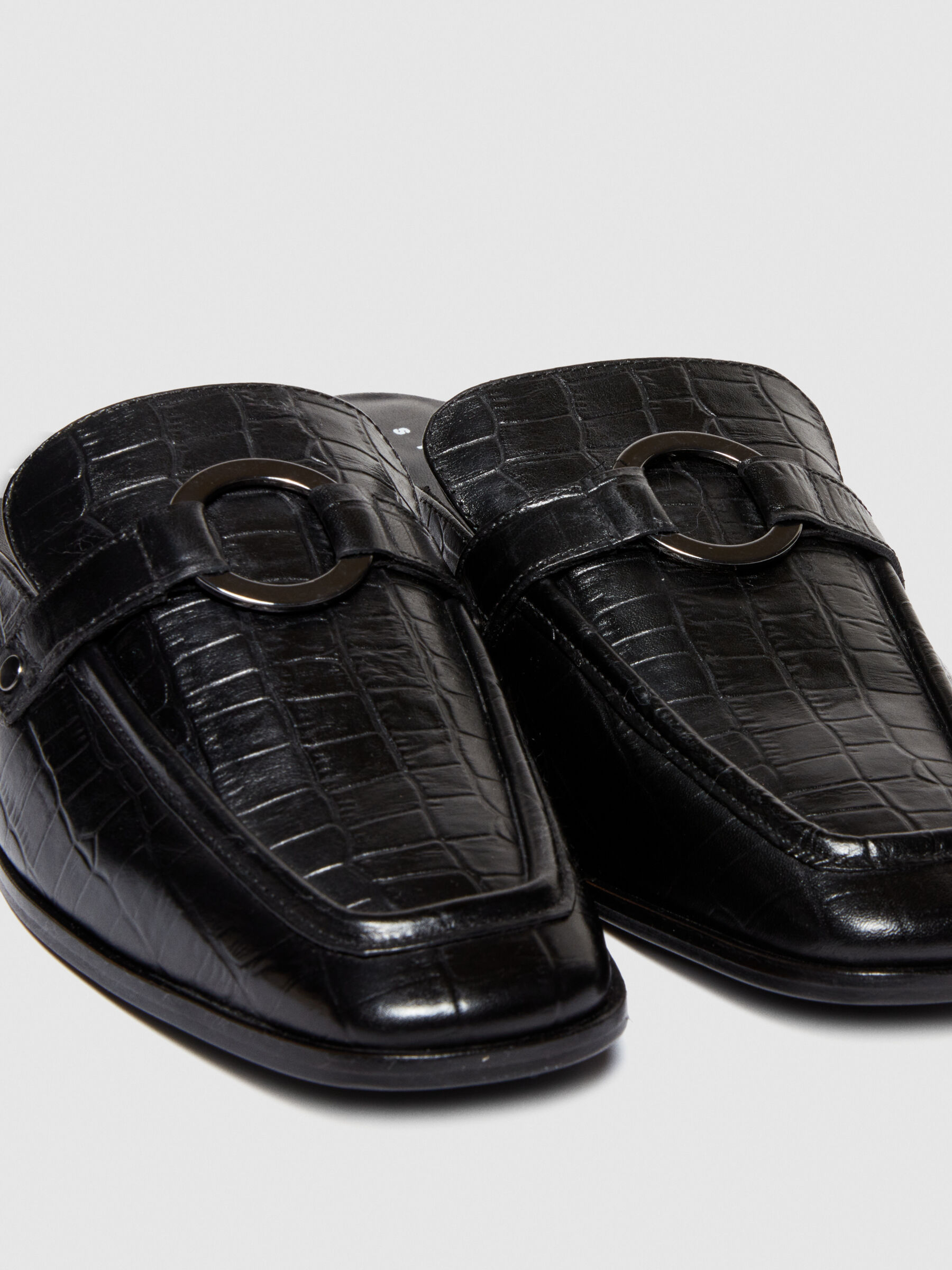 Leather mules, Black - Sisley
