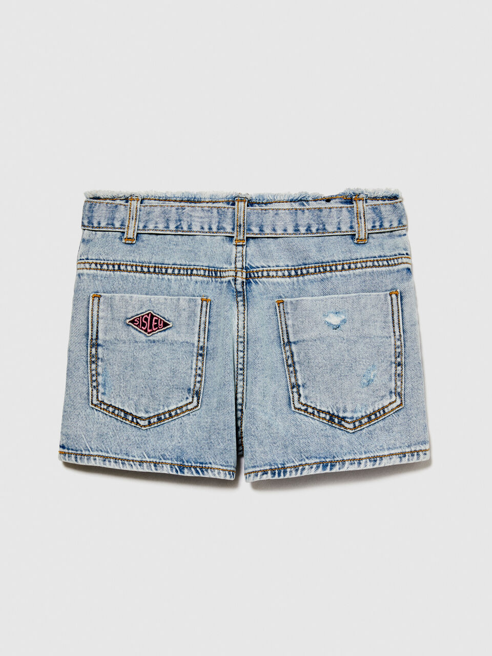 Jean shorts with belt Junior Girl image number null
