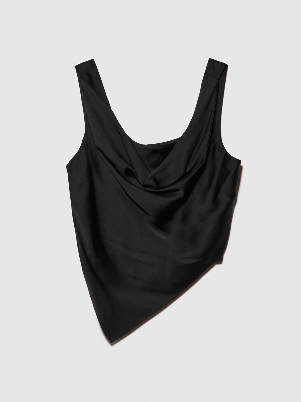 Asymmetric satin top Women image number null