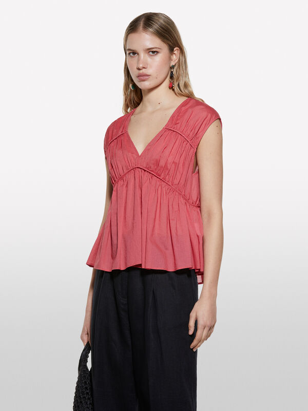 Blush top with curl - women's tops | Sisley