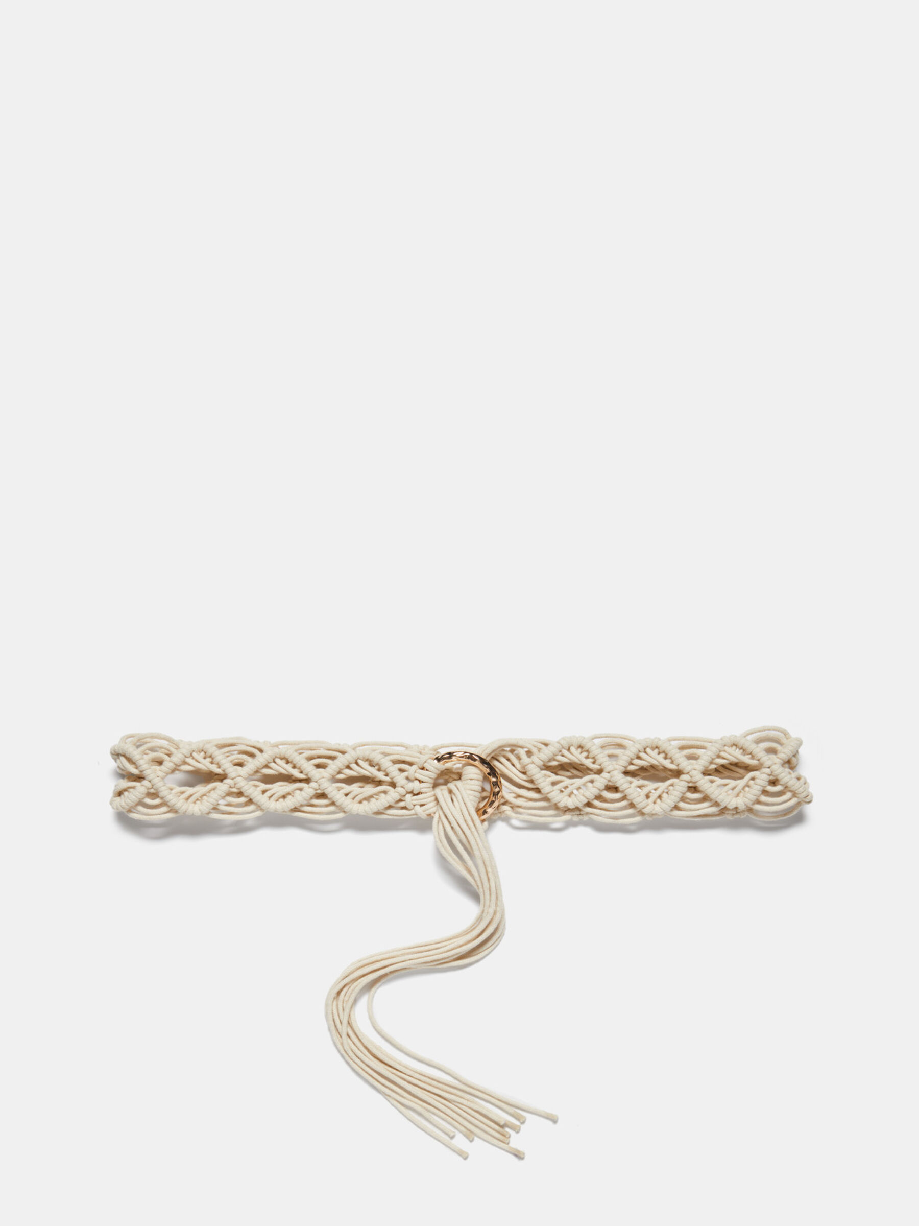 Crochet sash, Beige Sisley