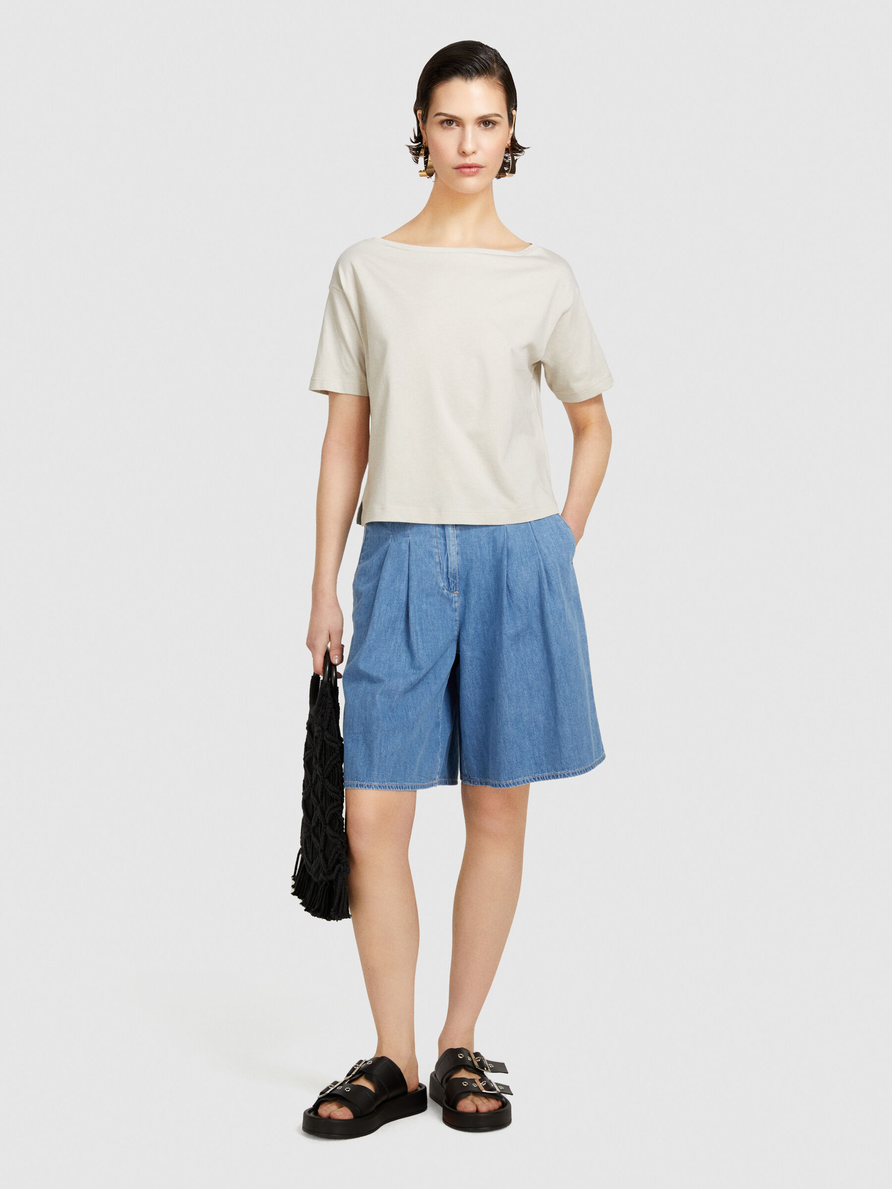 T-shirt with boat neck Women image number null