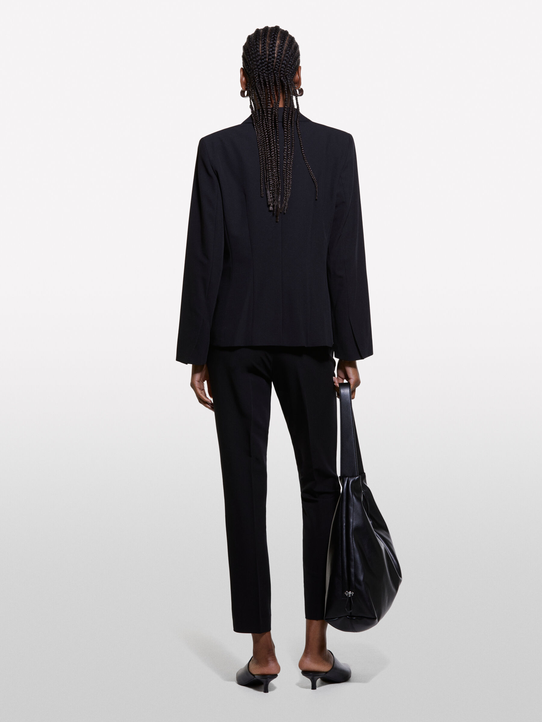 Black slim fit blazer Black Sisley
