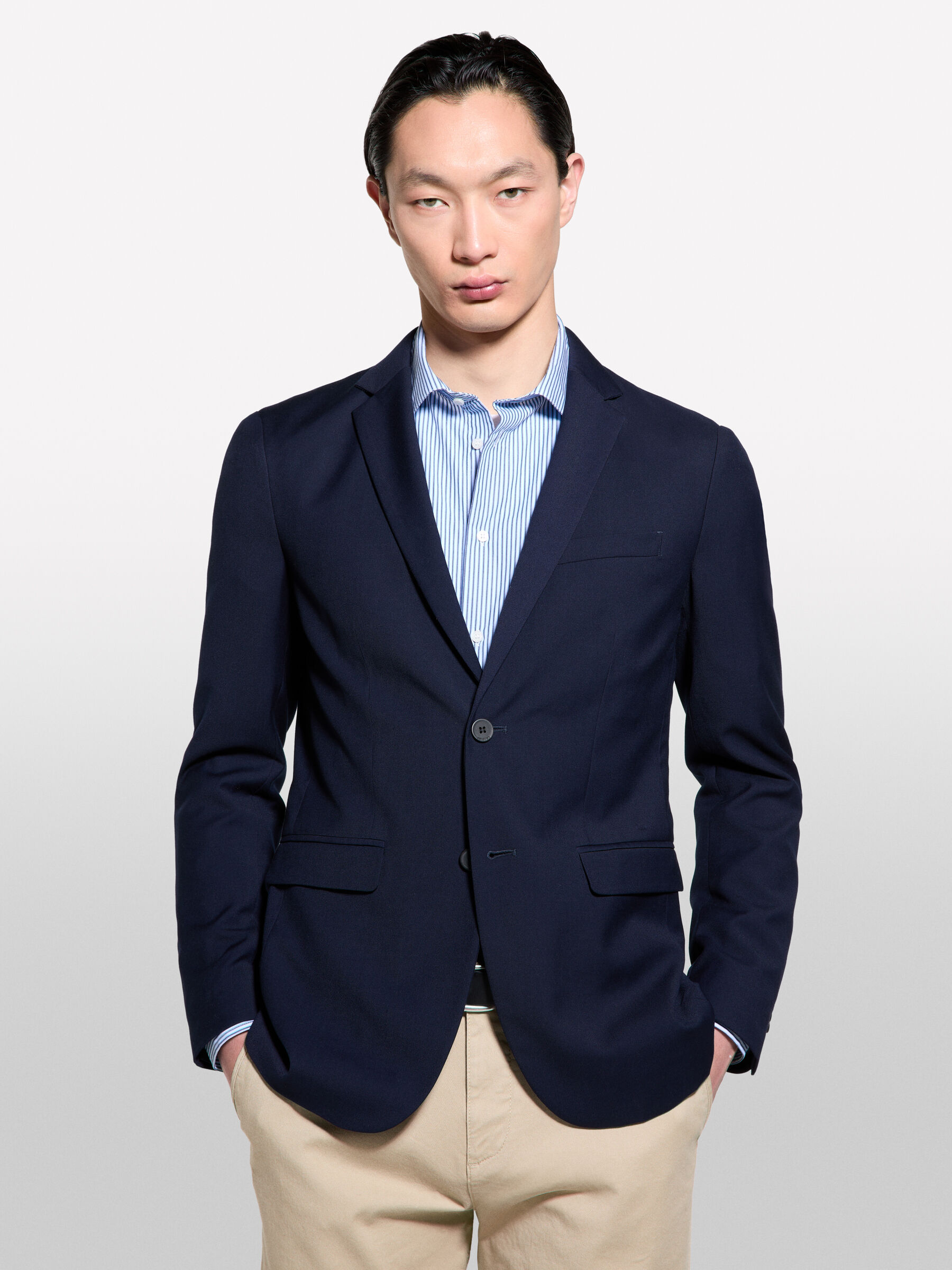 Dark blue formal blazer, Dark Blue - Sisley