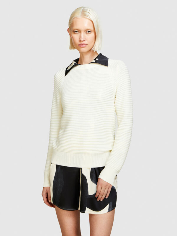 Solid colored sweater - women's crew neck sweaters | Sisley