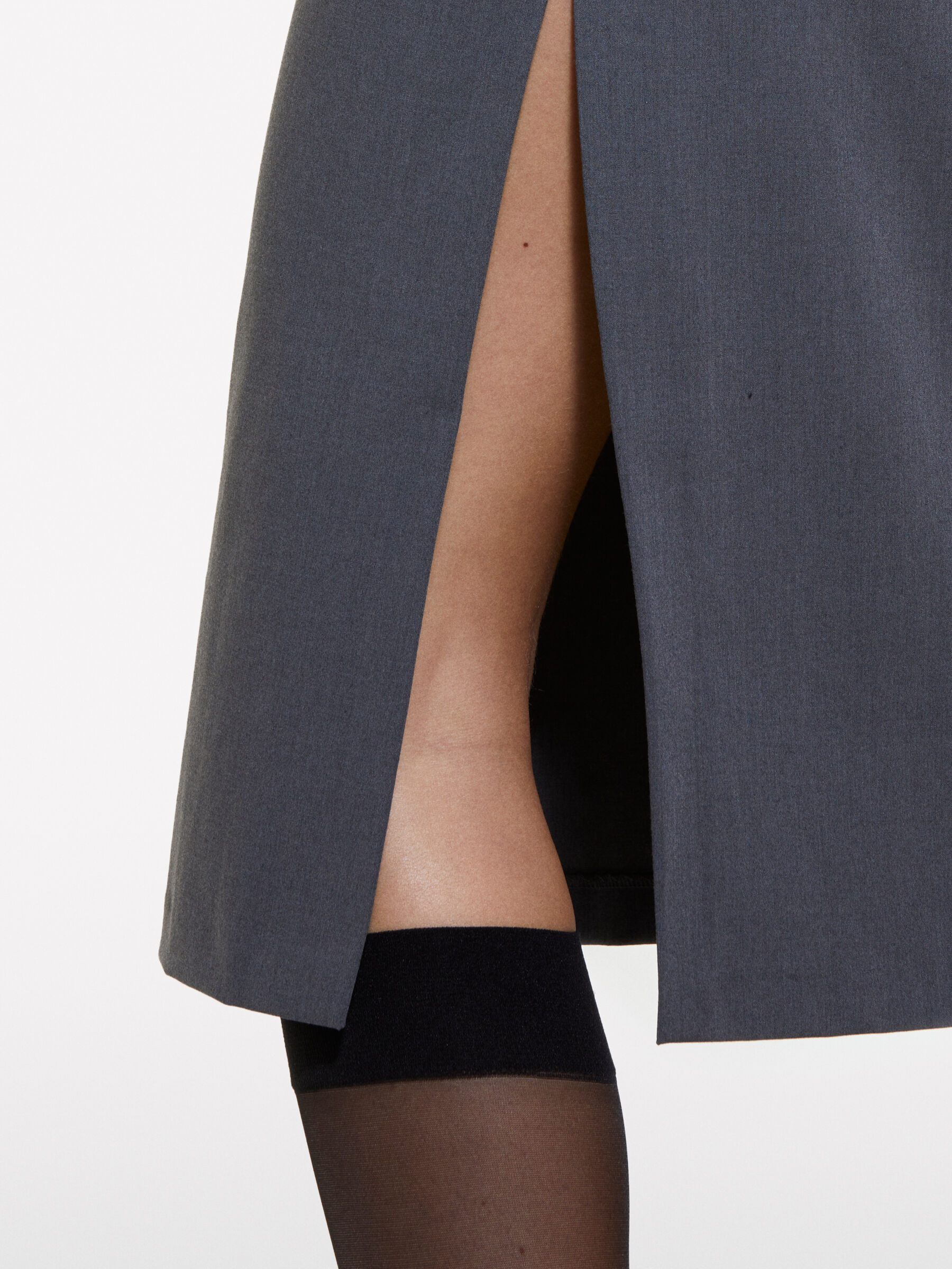 Gray bustier dress with tulle, Gray - Sisley