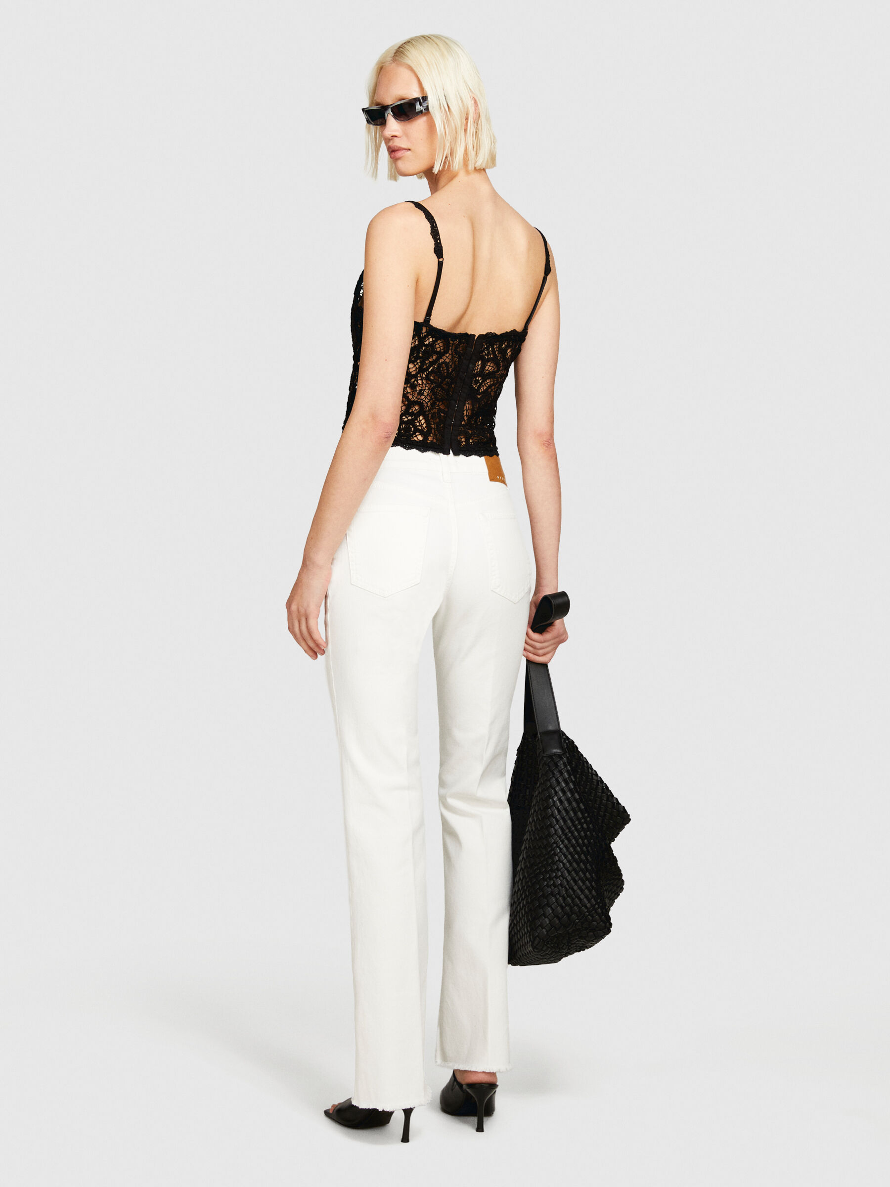 wax flare White pants ヒゲ NUMBER (N)INE風 500_8cc041e0-6fb1-45a2-9310-