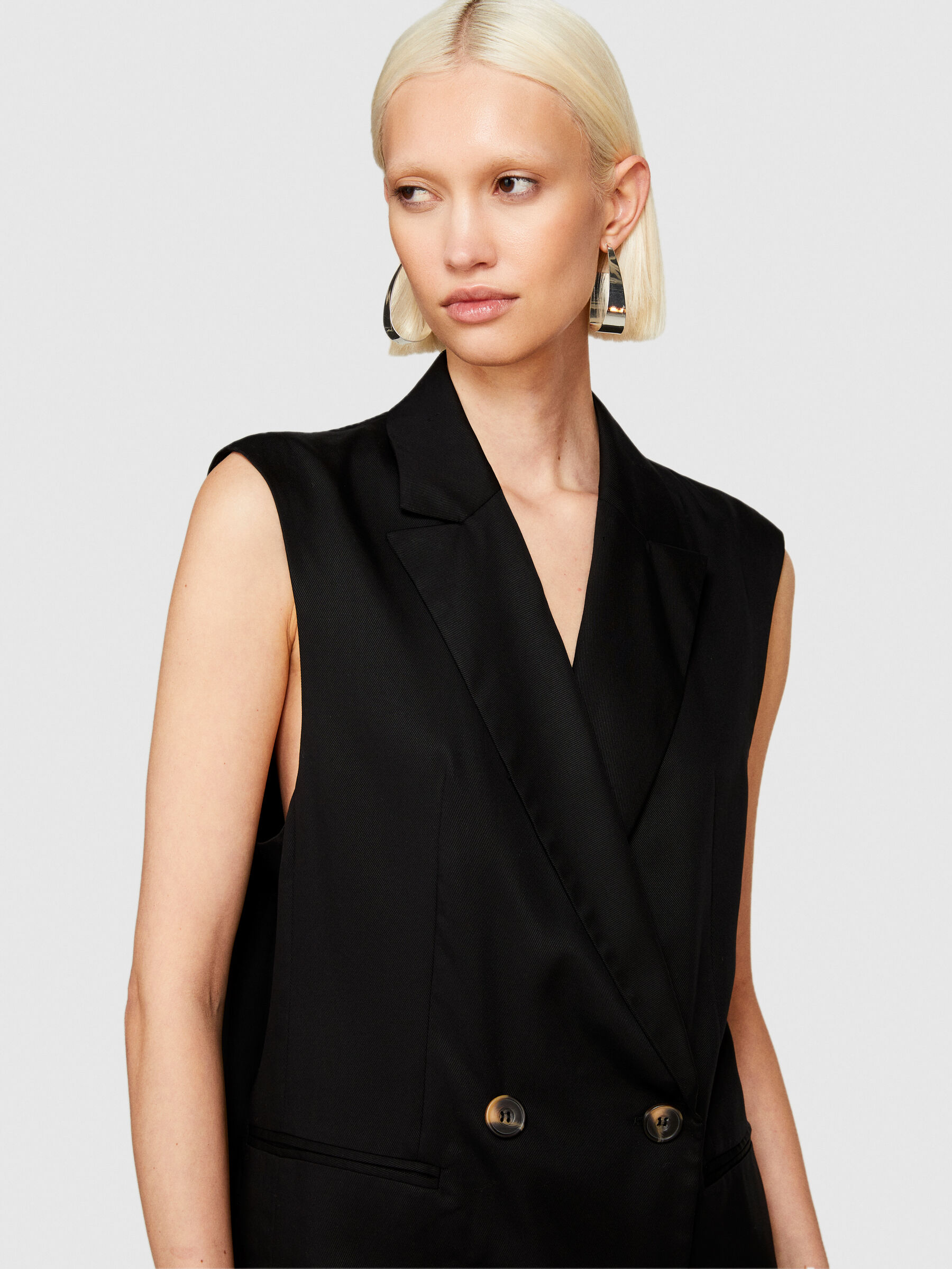Double breasted vest Black Sisley
