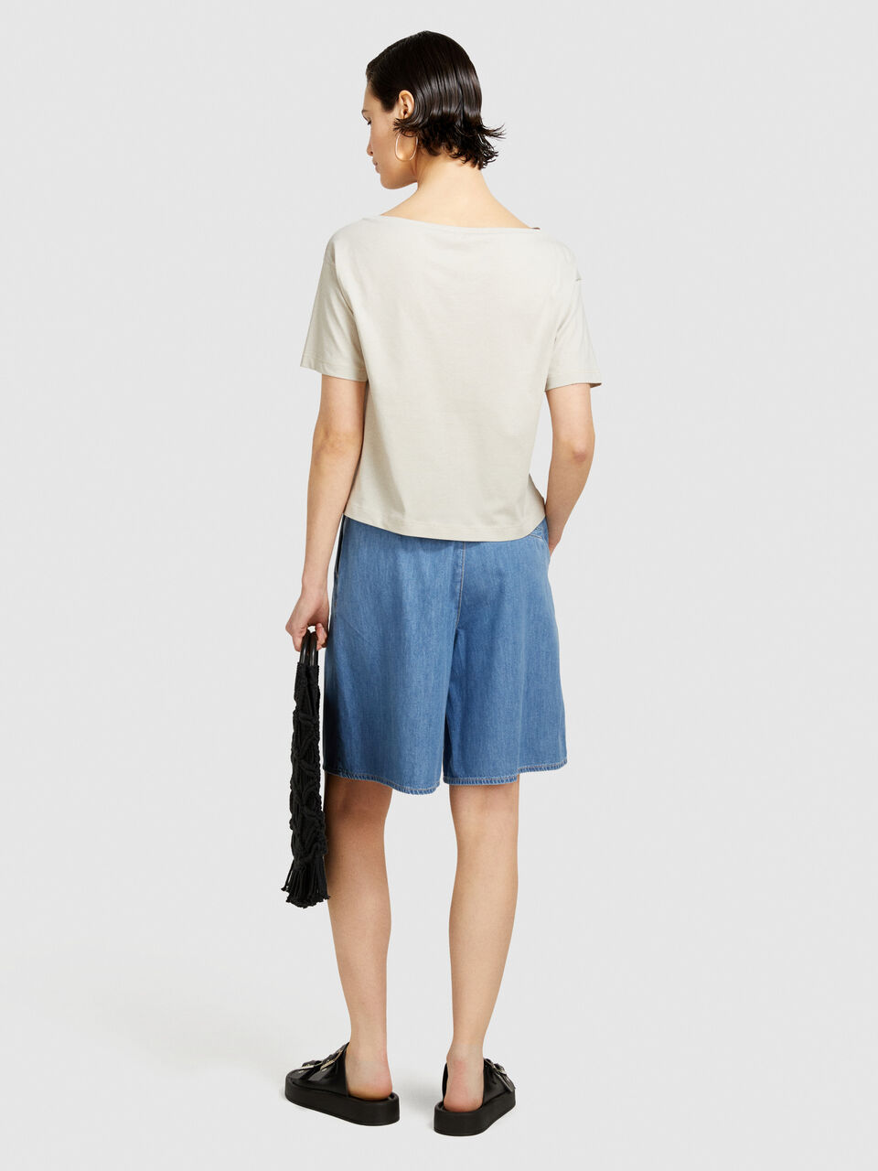 T-shirt with boat neck Women image number null