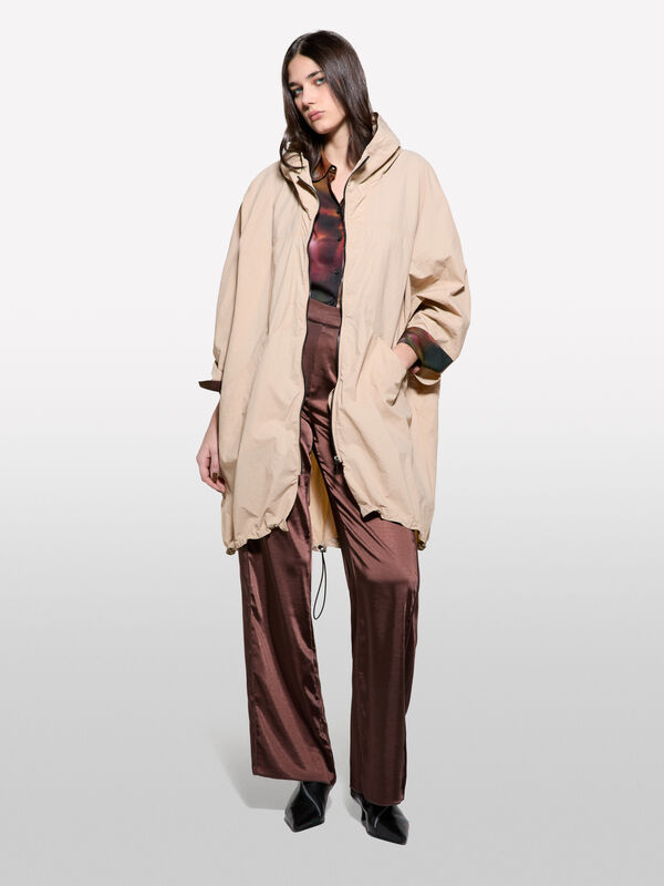 Oversized hooded cape - women's cloaks, ponchos and capes | Sisley