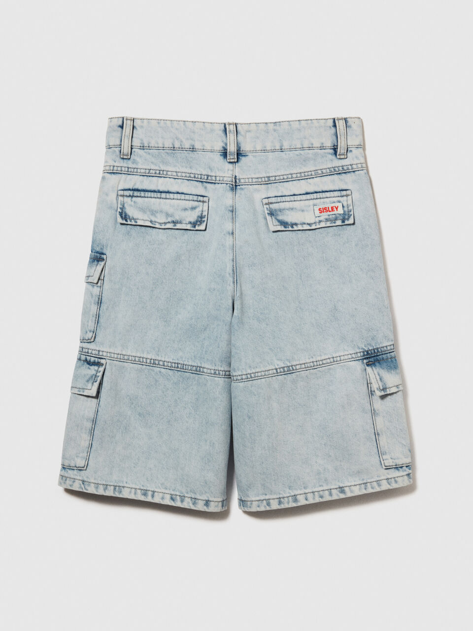 Denim bermudas with pockets Junior Boy image number null