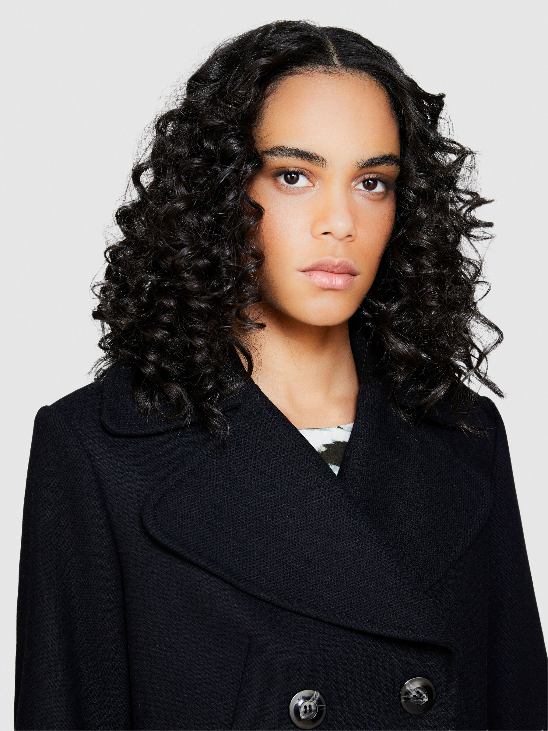 Women's short double breasted outlet coat