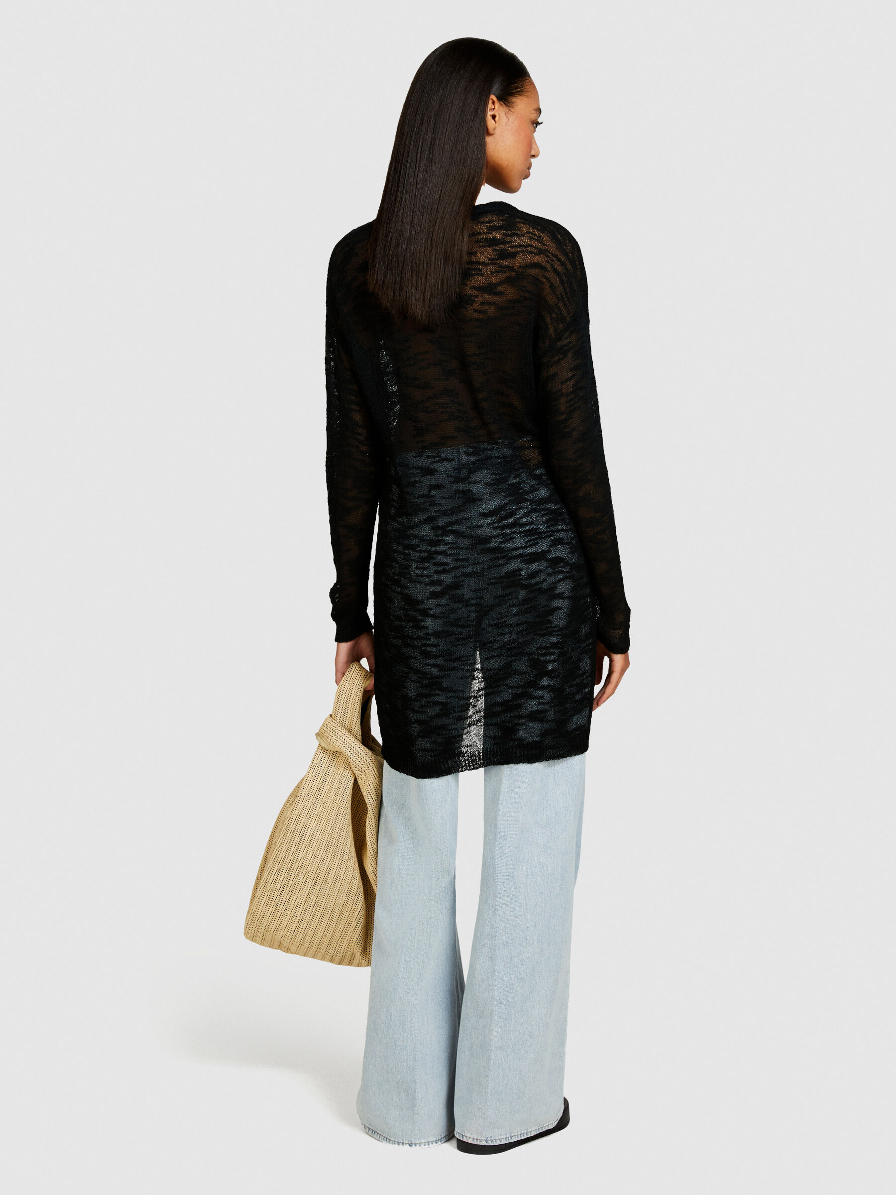 Long cardigan, Black - Sisley