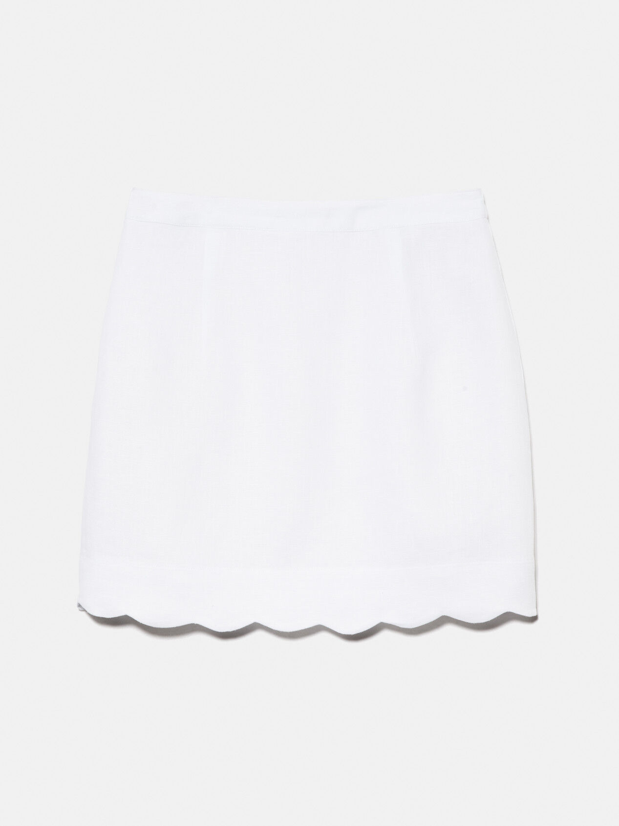 White linen outlet skirt mini