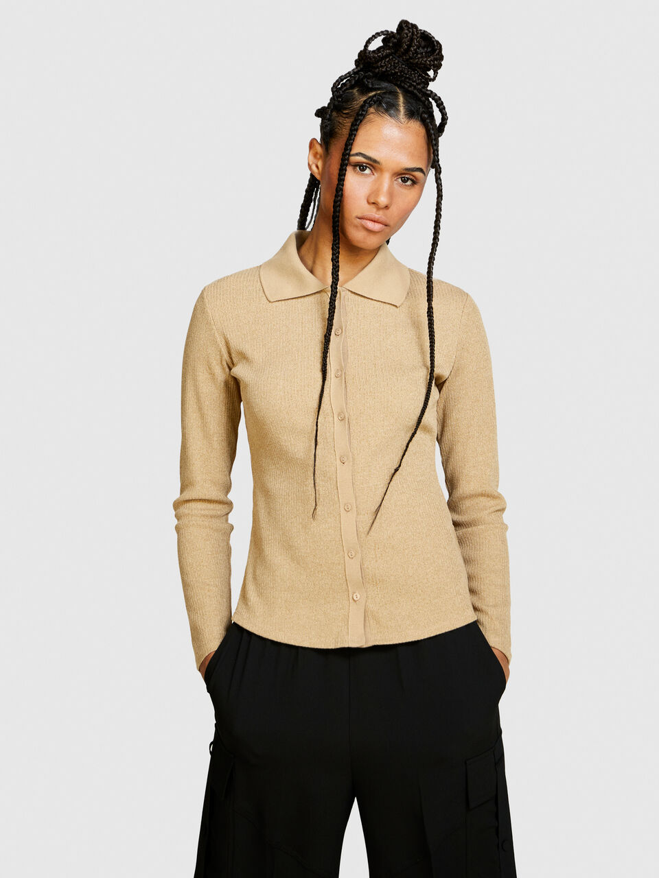 Ribbed shirt Women image number null