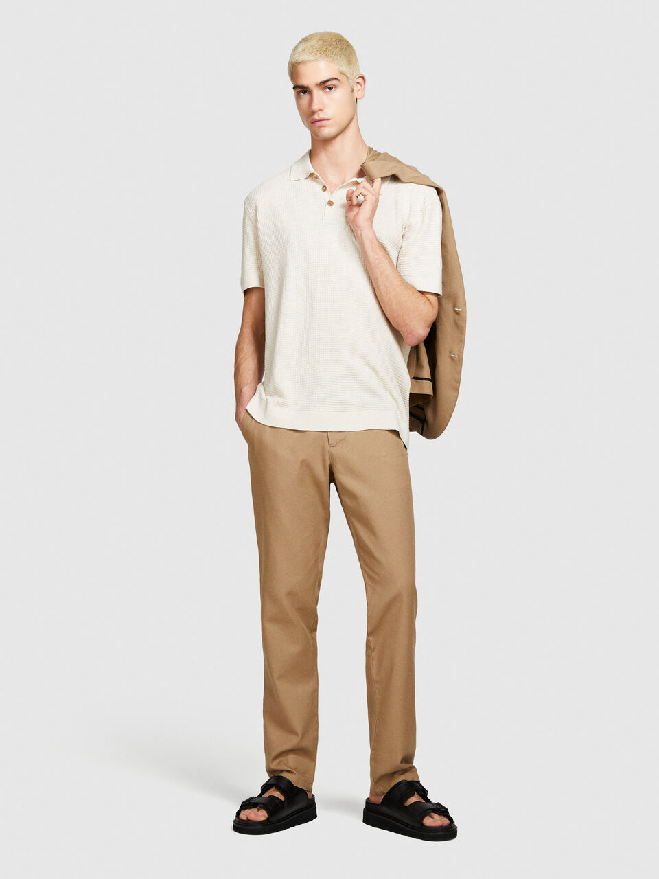 Knit polo Men image number null