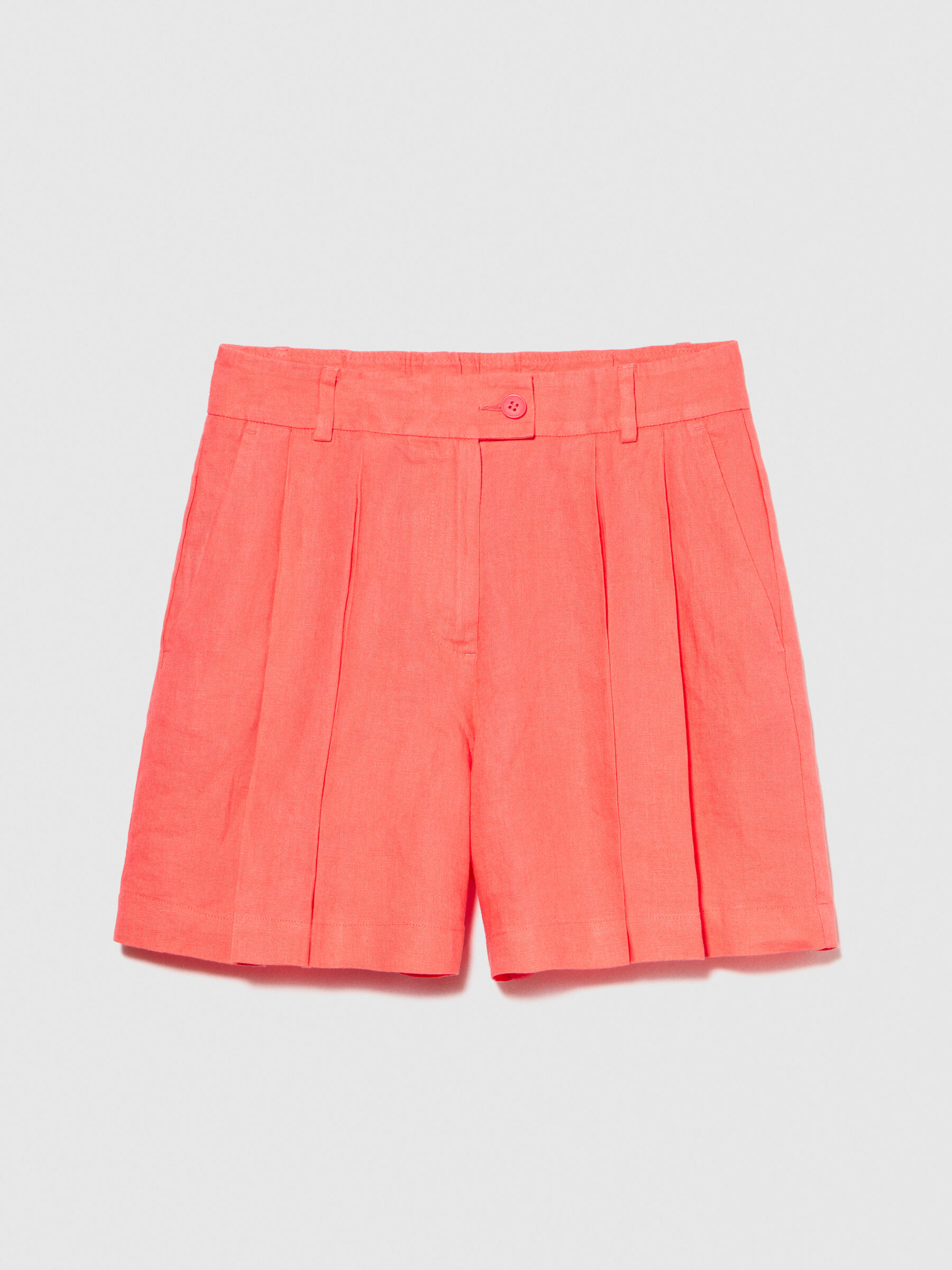 100% linen shorts Women image number null