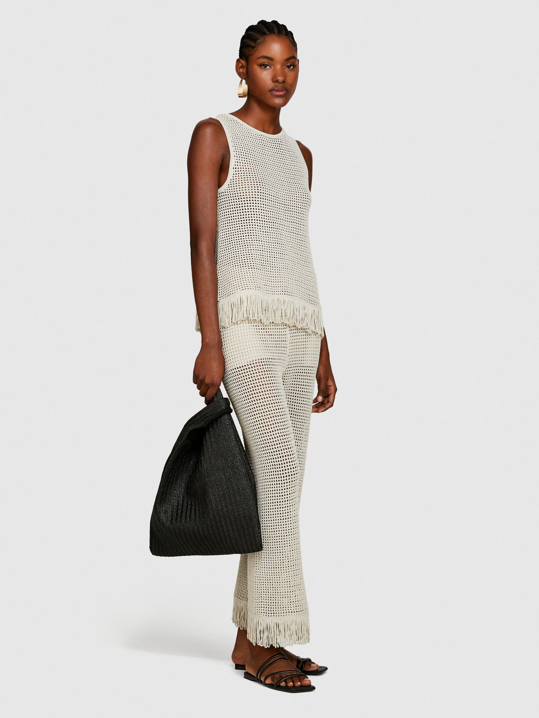 White Fuzzy Mini Crop Top – Amrit Elise