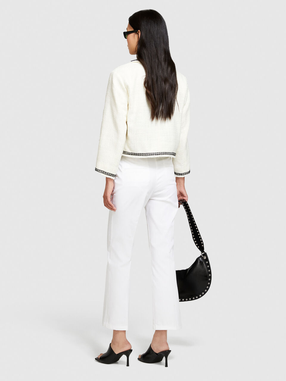 Cropped flared trousers Women image number null