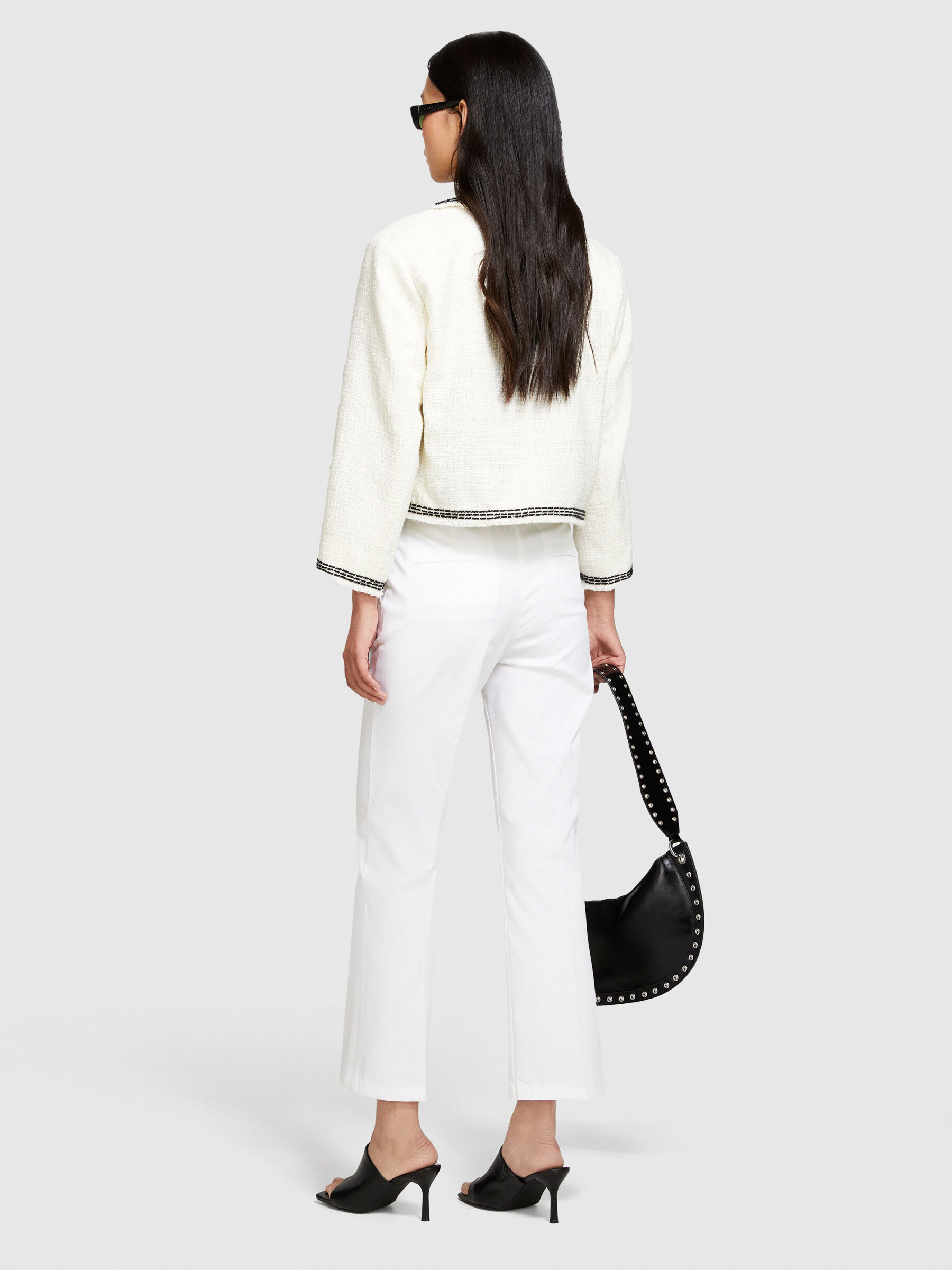 Cropped flared trousers Women image number null