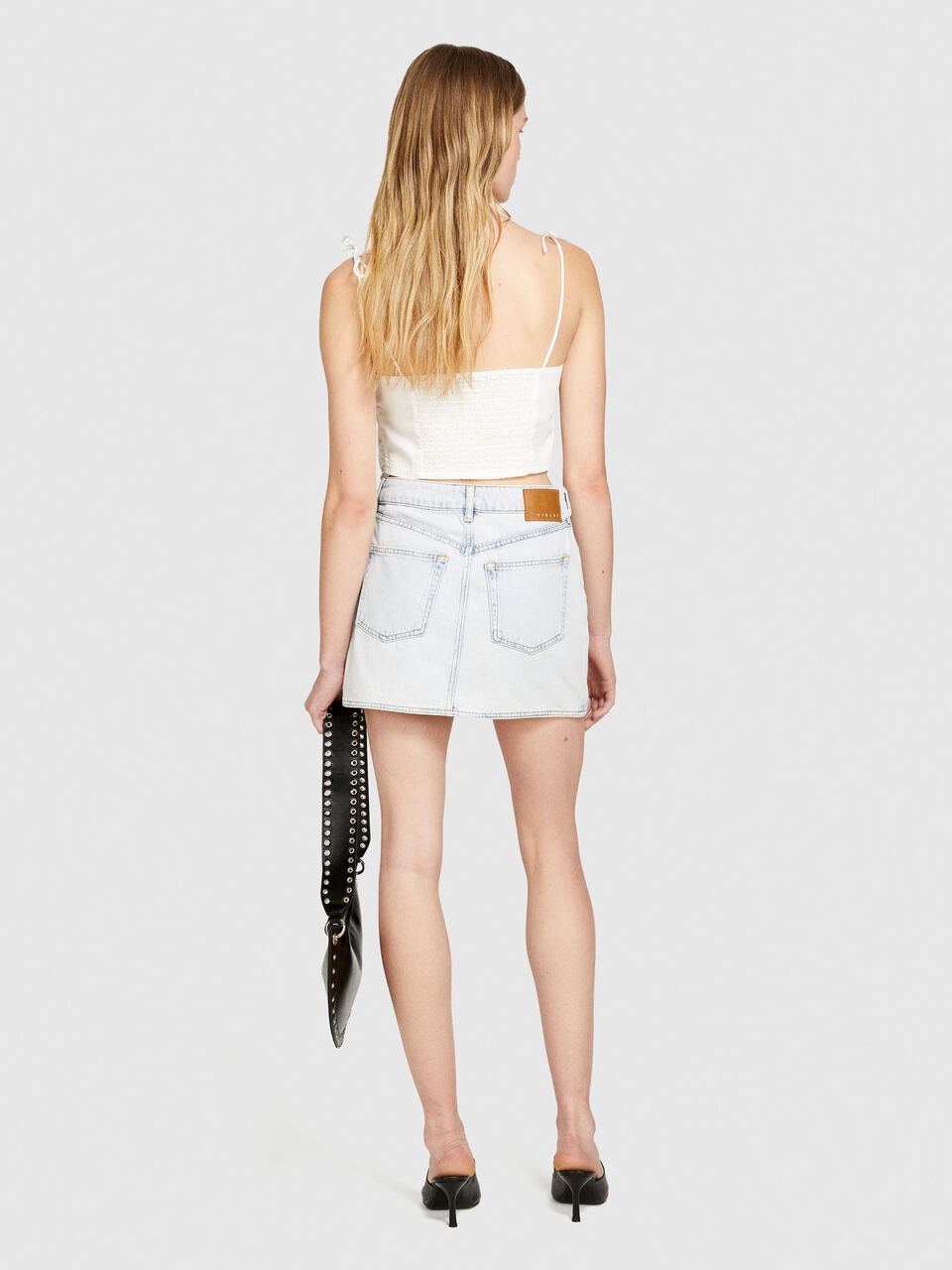 Satin top with embroidery Women image number null